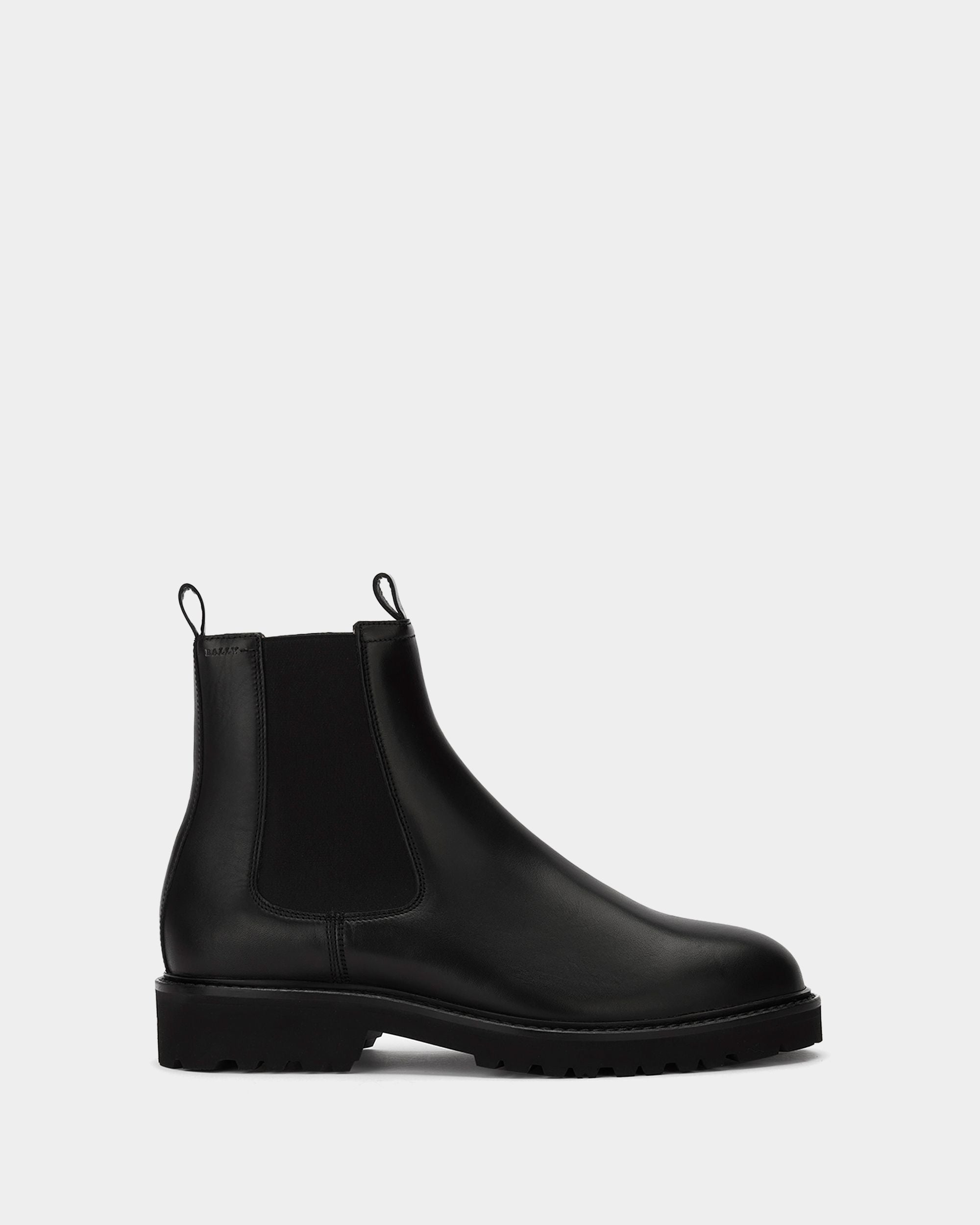 Bally Global - Botín De Piel Negra - Black