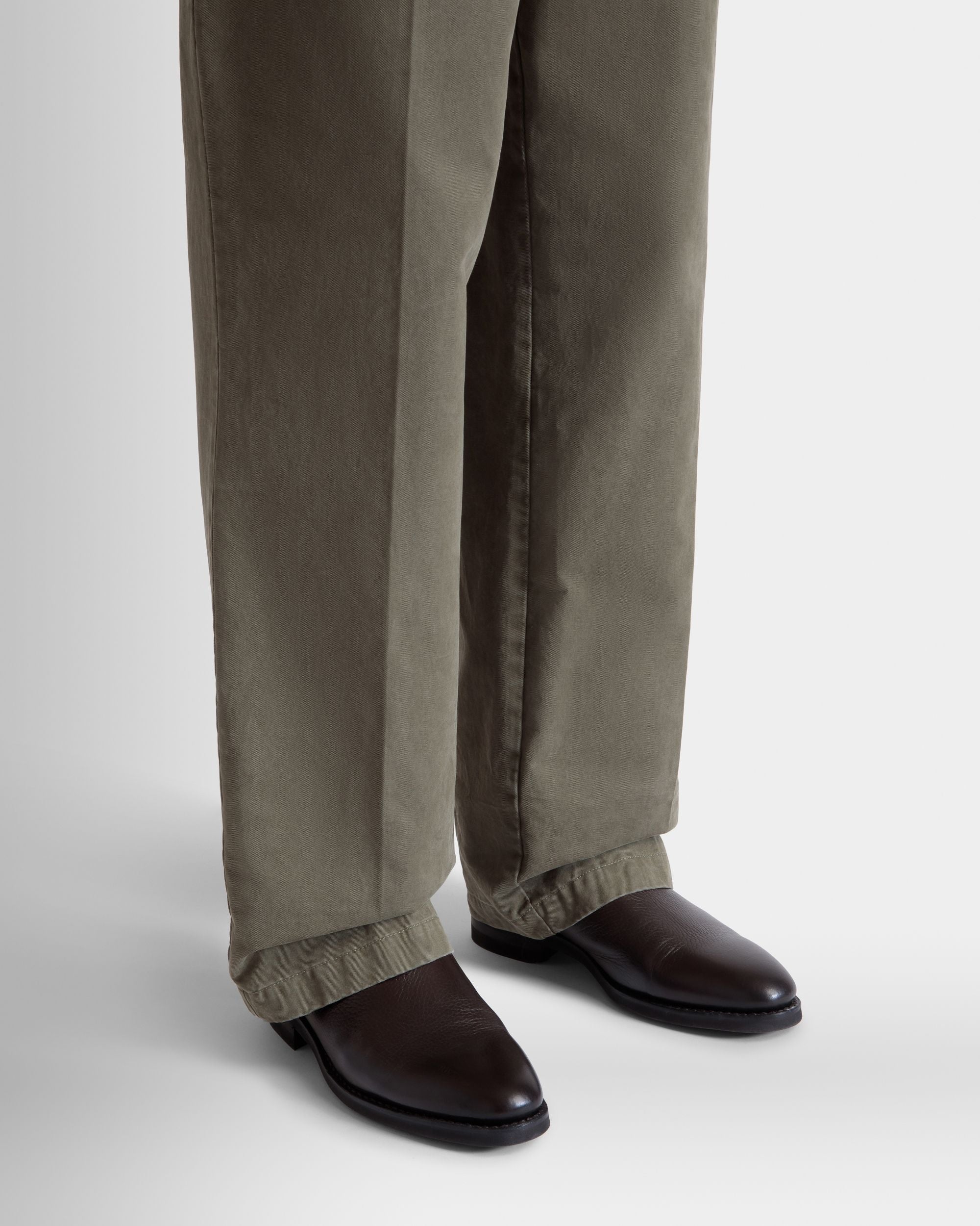 Bally Global - Bottine Scribe Un En Cuir De Cerf Ebano - Marron