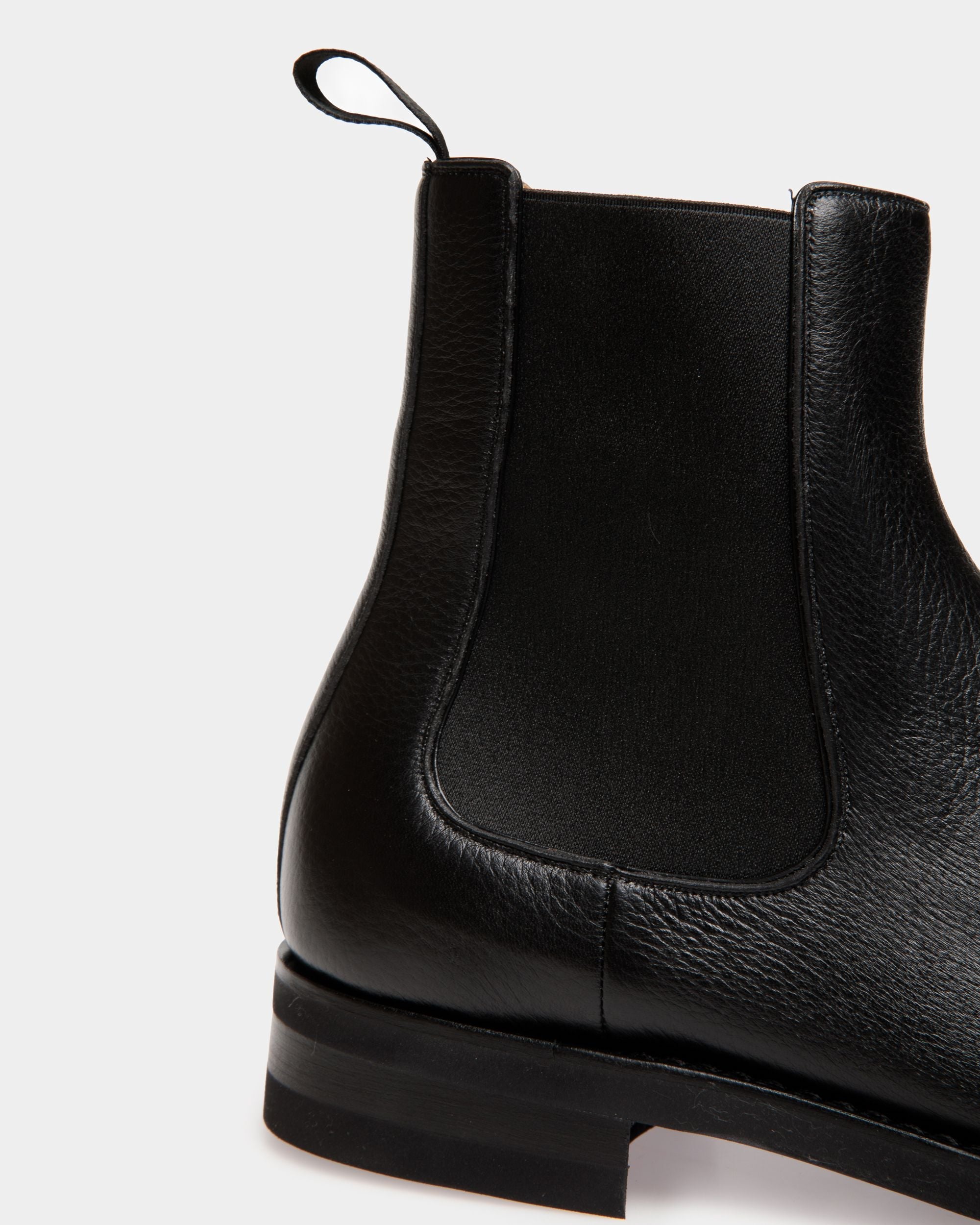 Bally Global - Bottine Scribe Un En Cuir De Cerf Noir - Noir