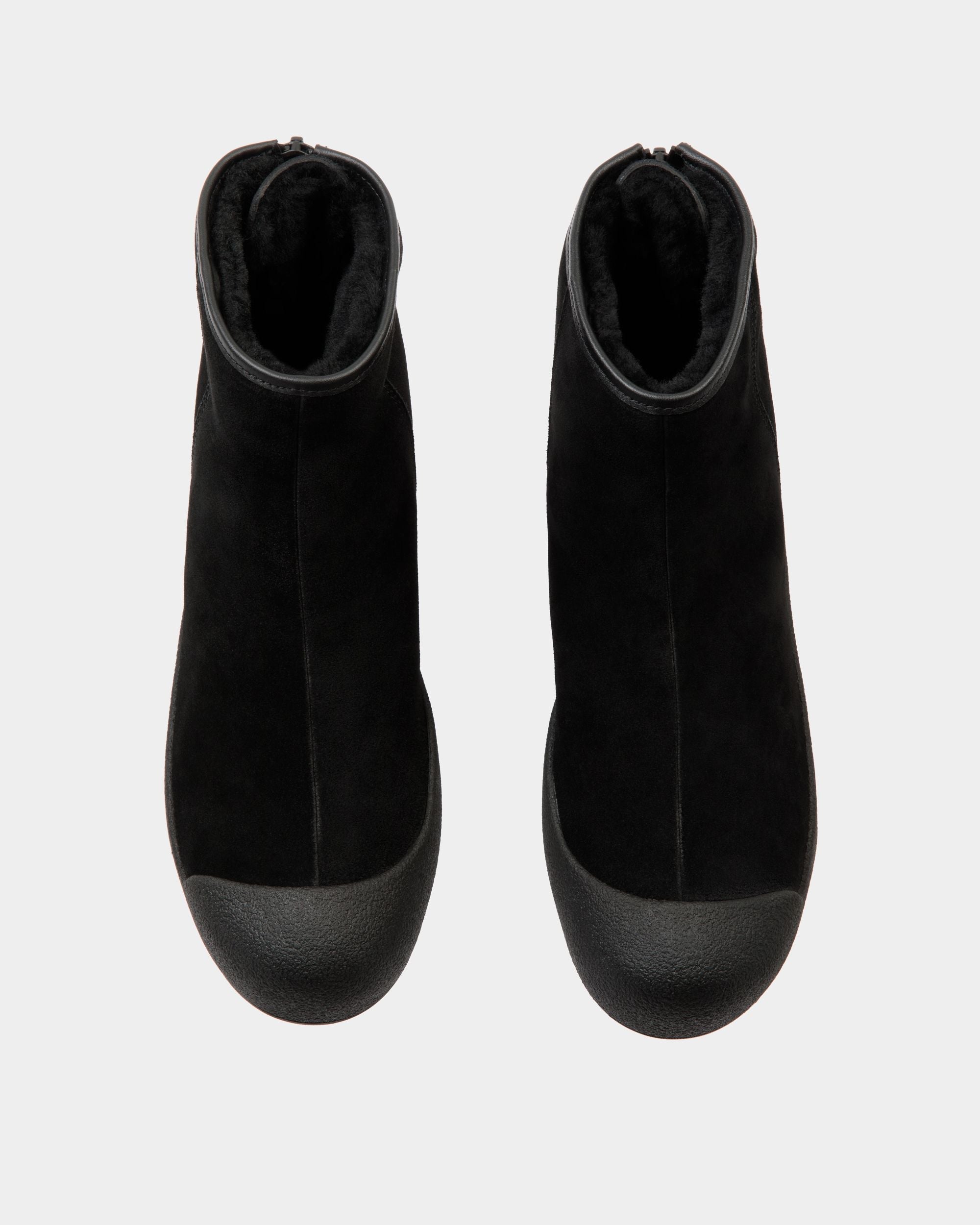 Bally Global - Bally Curling Bootie in Black Suede - Negro