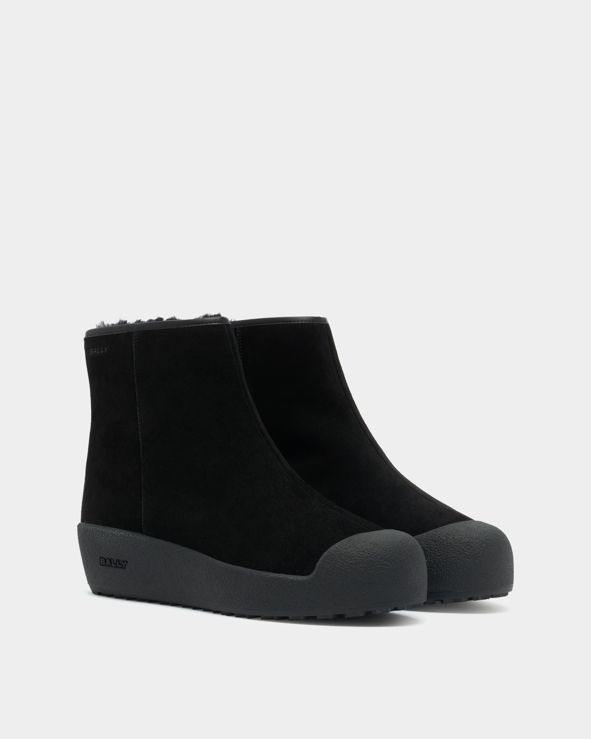 Bally Global - Bally Curling Bootie in Black Suede - Black