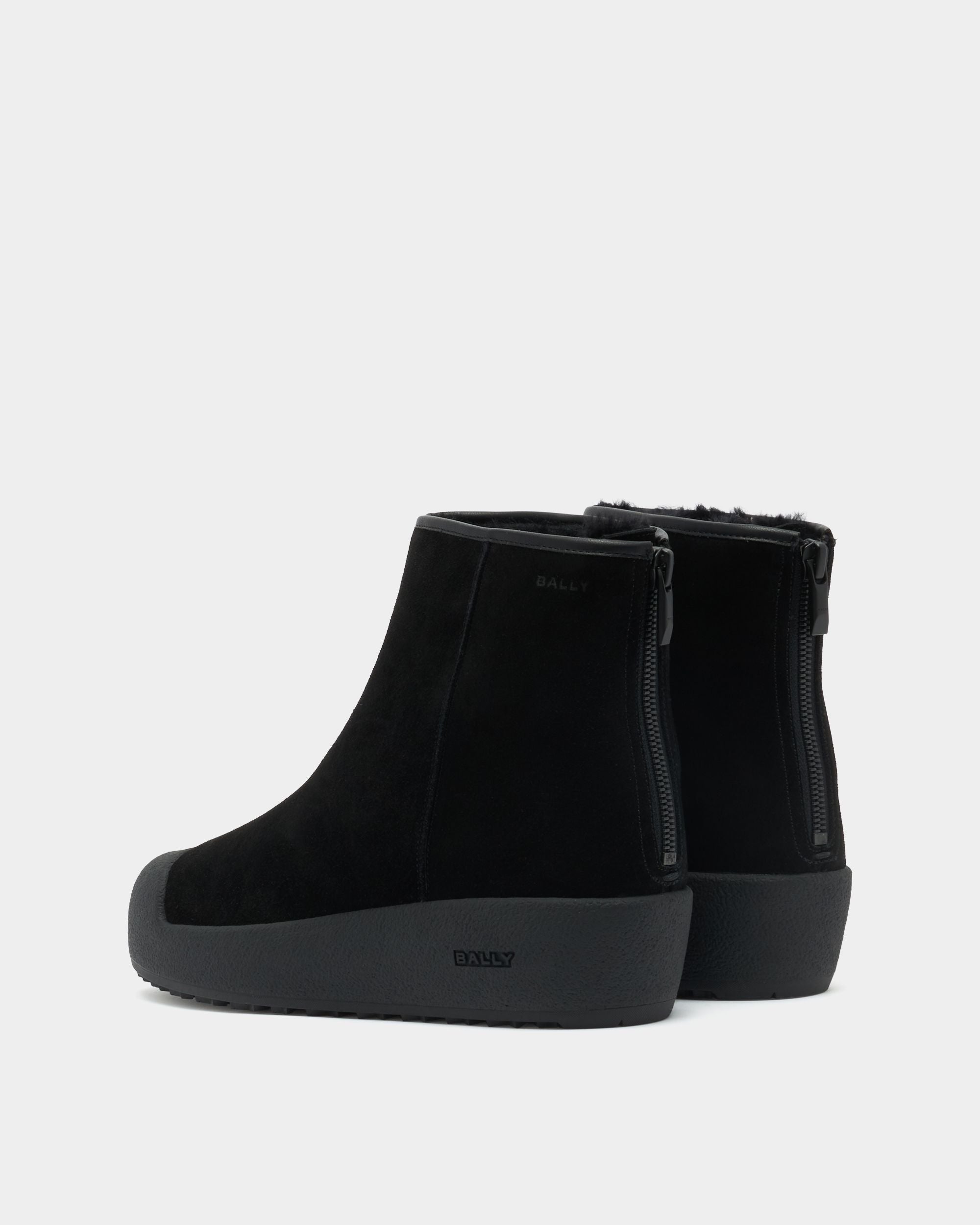 Bally Global - Bally Curling Bootie in Black Suede - Black