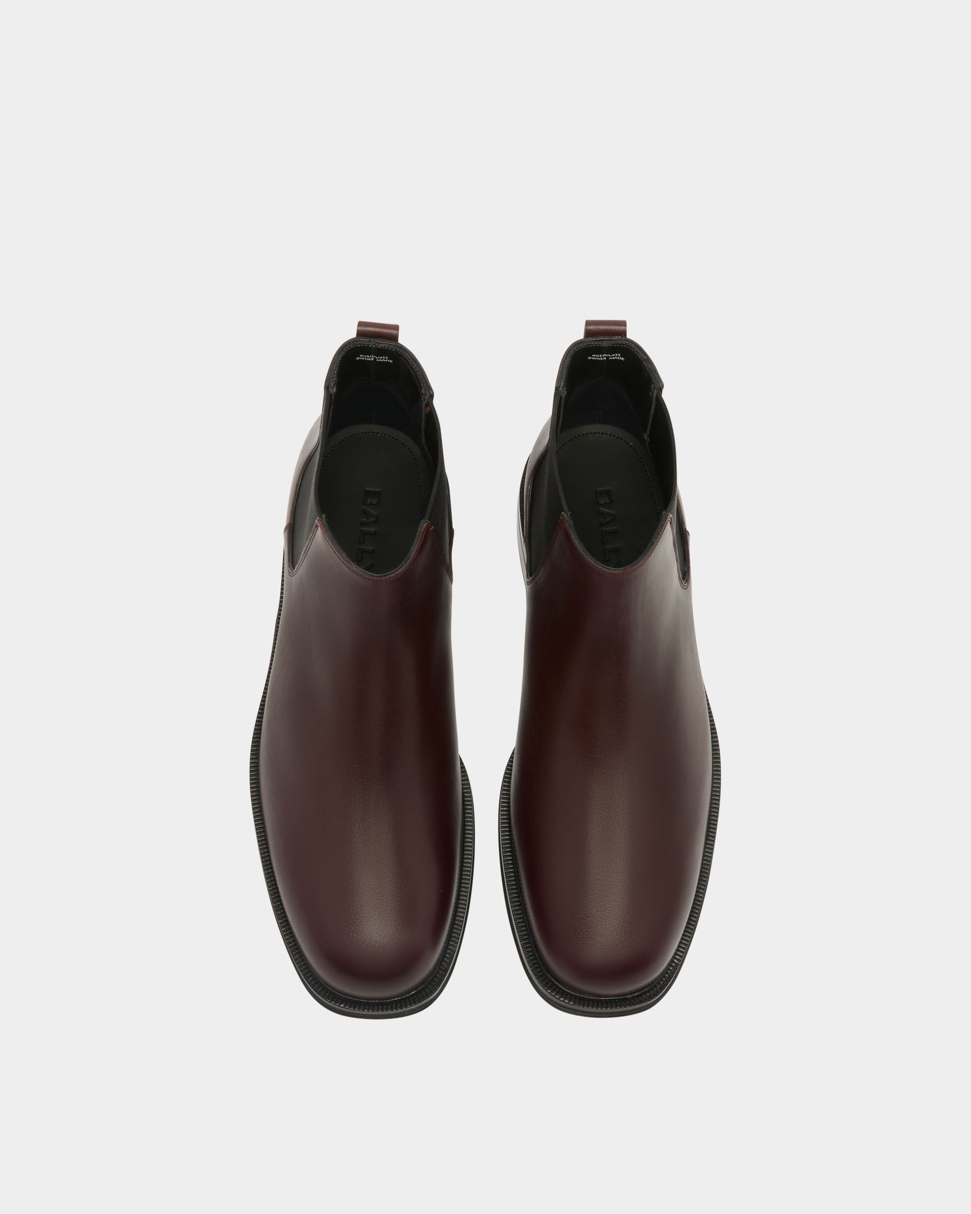 Bally Global - Spiegel Bootie in Deep Burgundy Leather - Burgundy