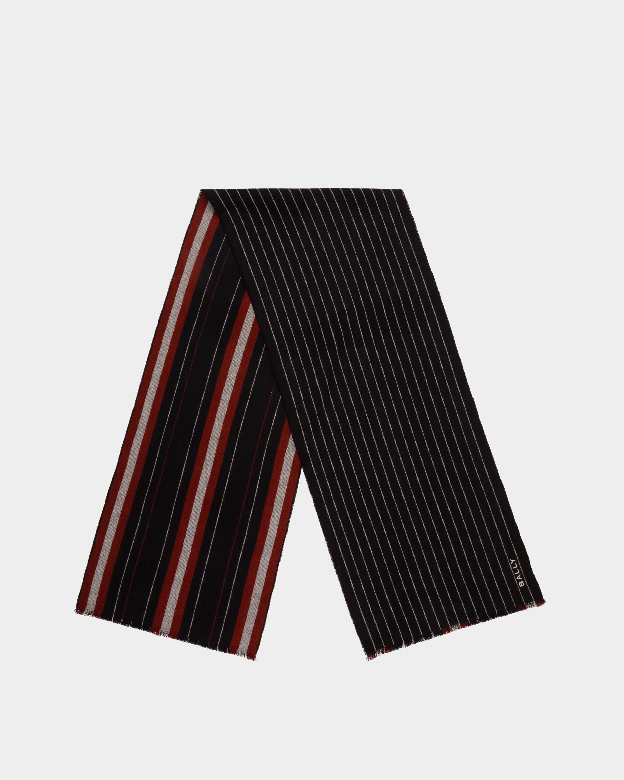 Bally Global - Scarf in Navy Blue Wool - Blue