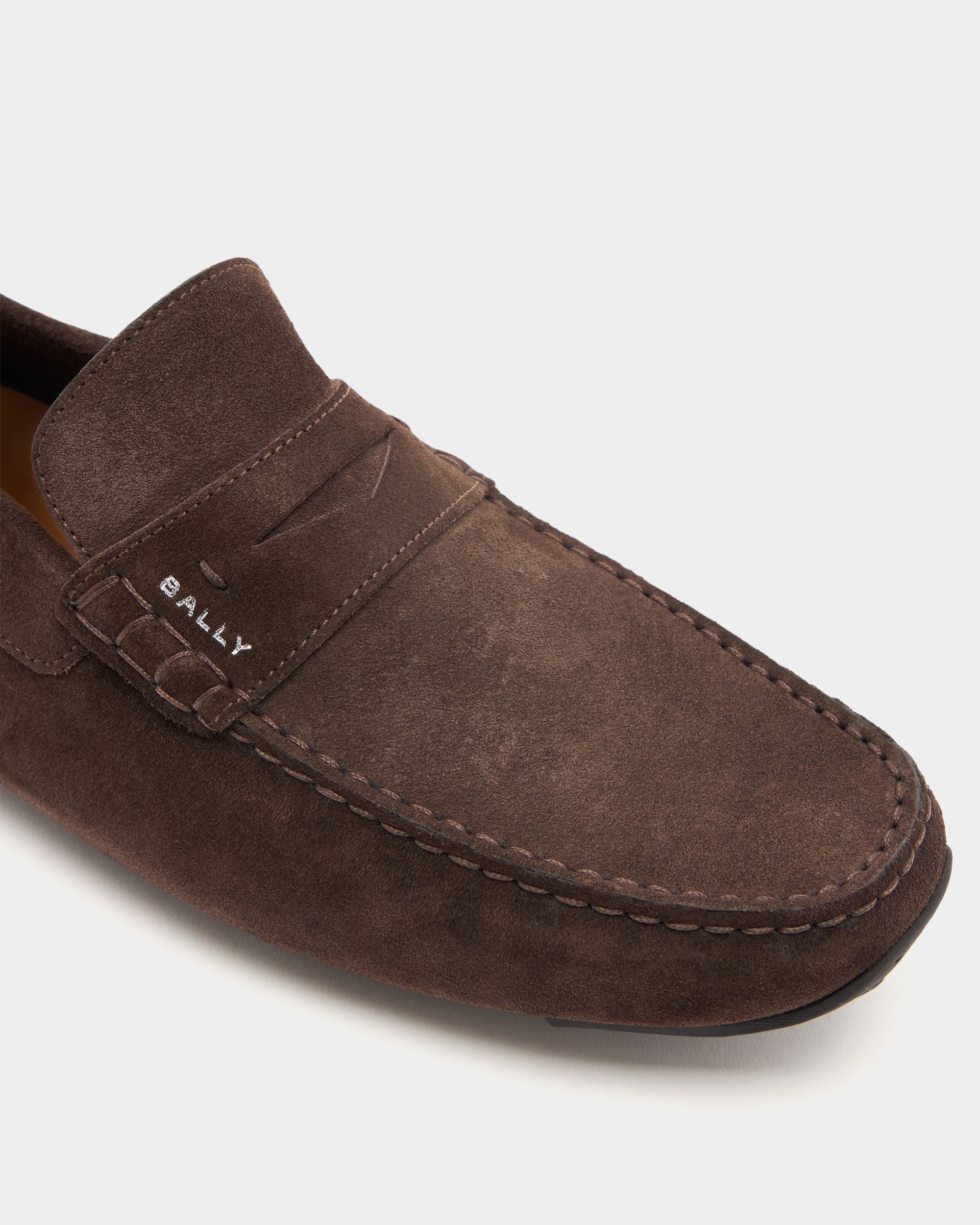 Bally Global - Pilot Driver-Schuh Aus Veloursleder In Ebenholzschwarz - Braun