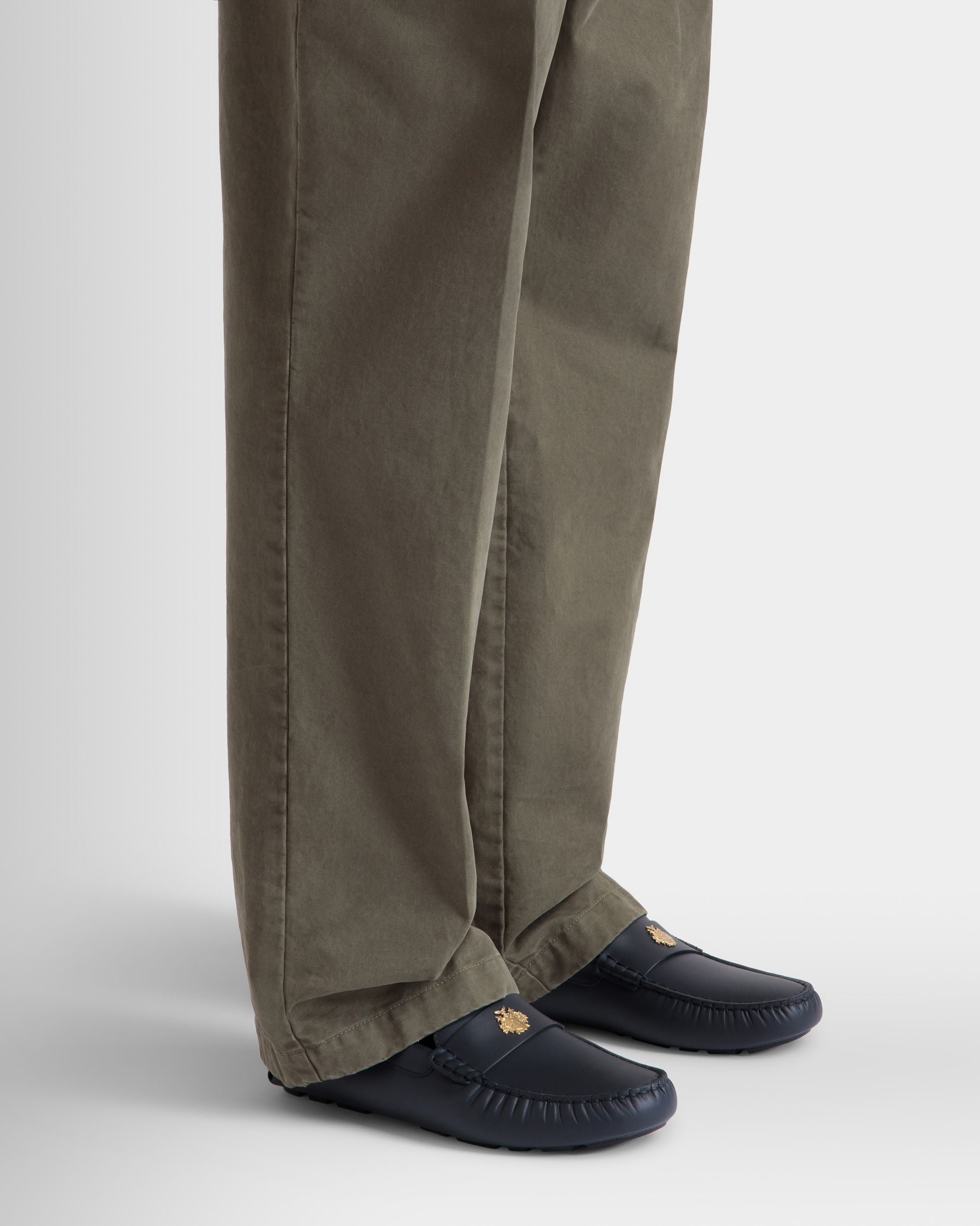 Bally Global - Kerbs Driver In Navy Blue Leather - Blue