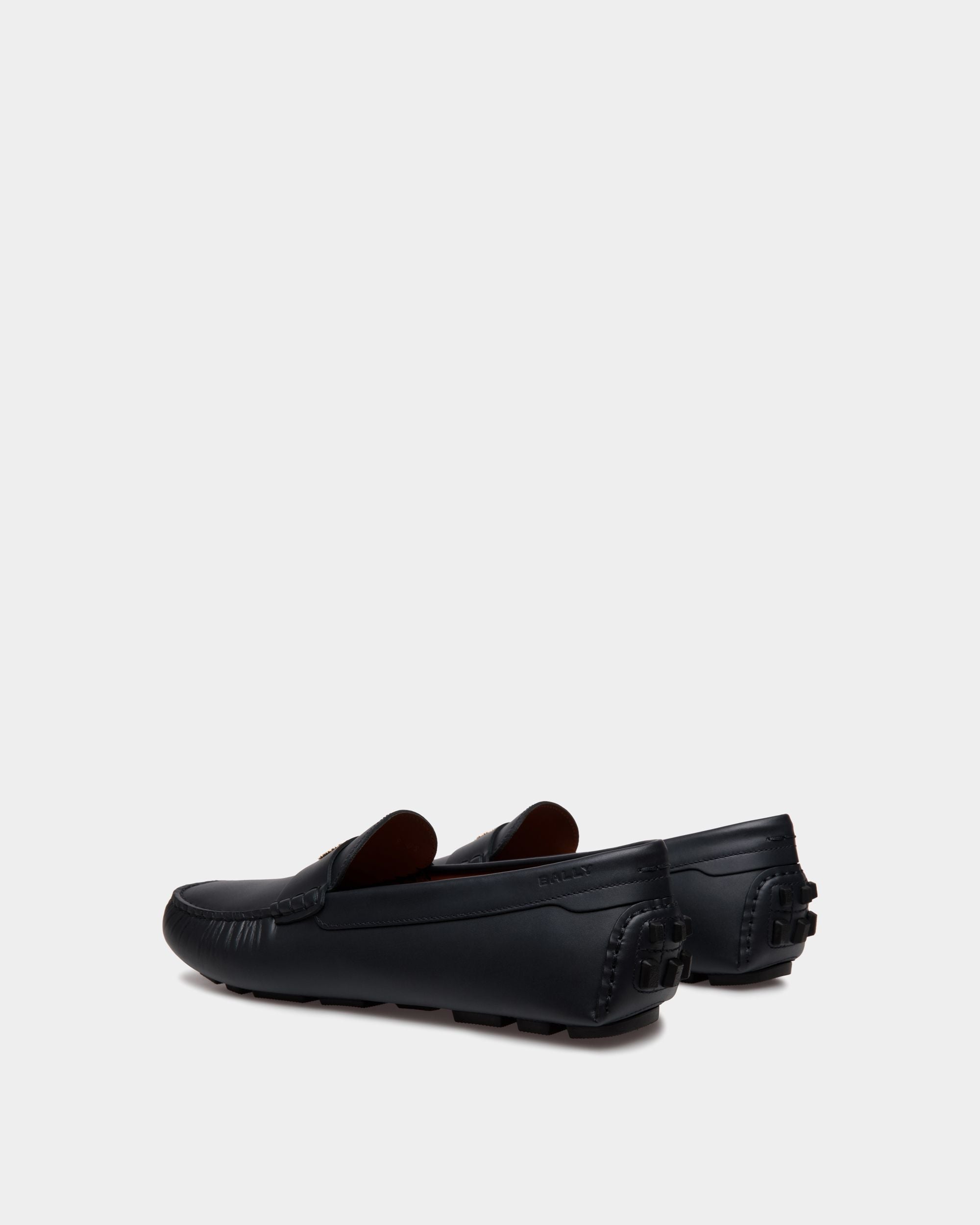 Bally Global - Kerbs Driver In Navy Blue Leather - Blue