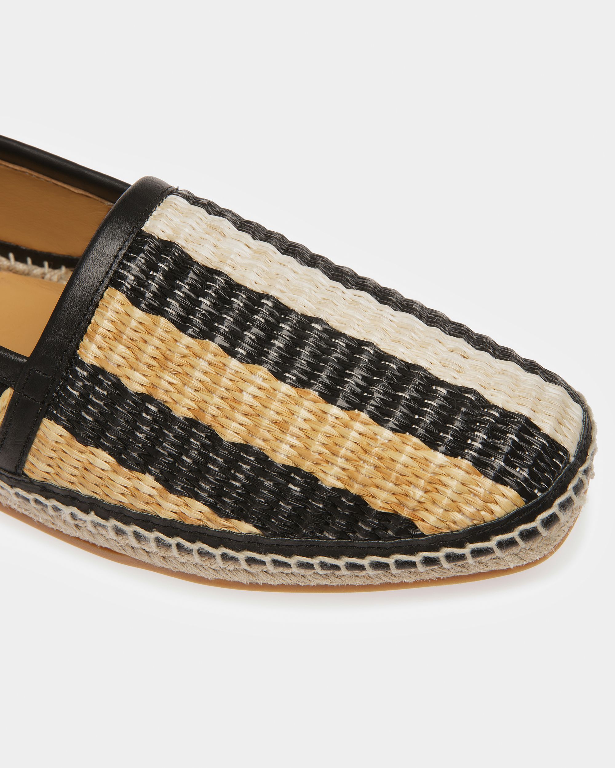 Bally Global - Espadrille Karakas En Tissu Noir Et Ivoire - Multicolore