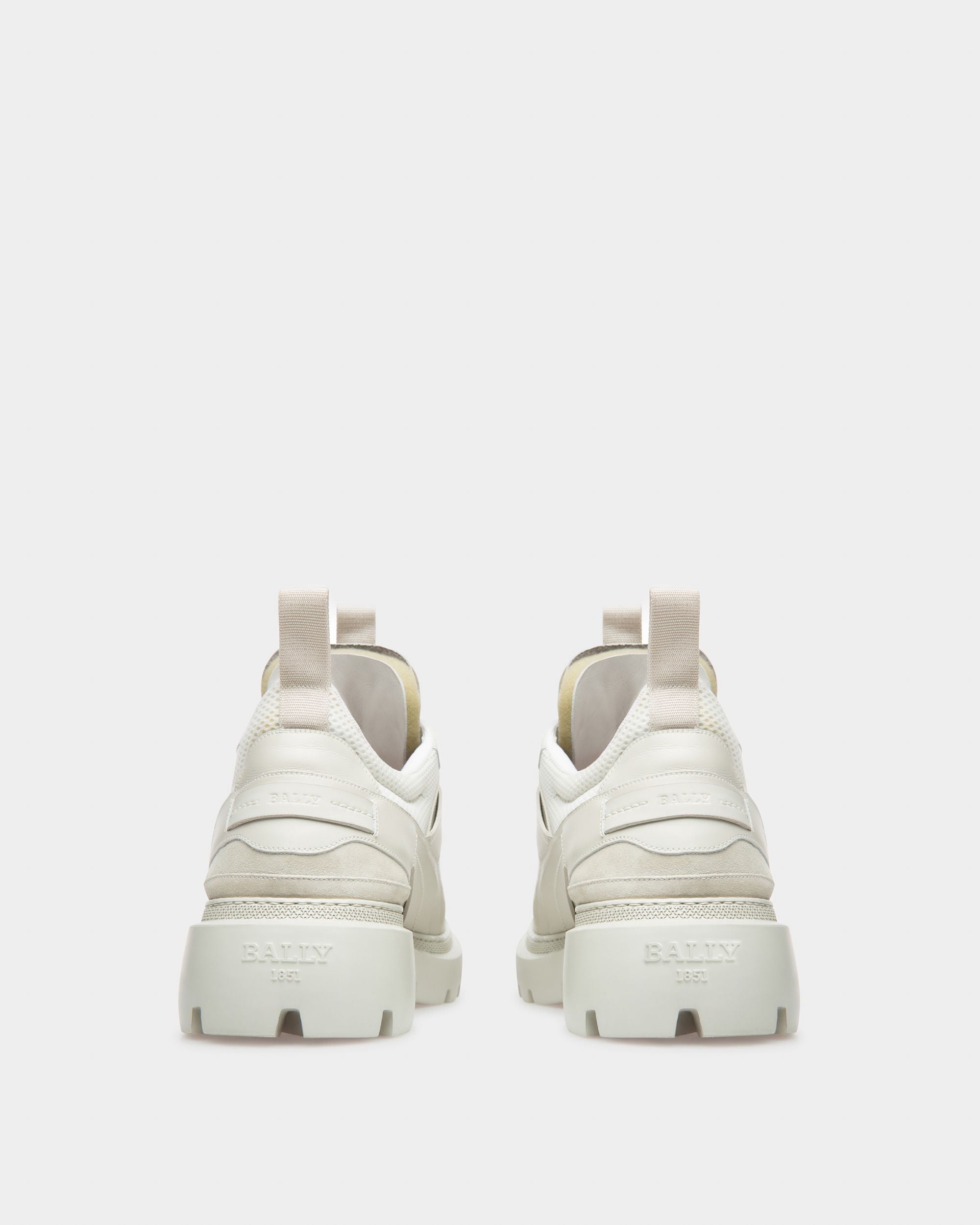 Bally Global - Vailont Leather Derbies In Dusty White - White
