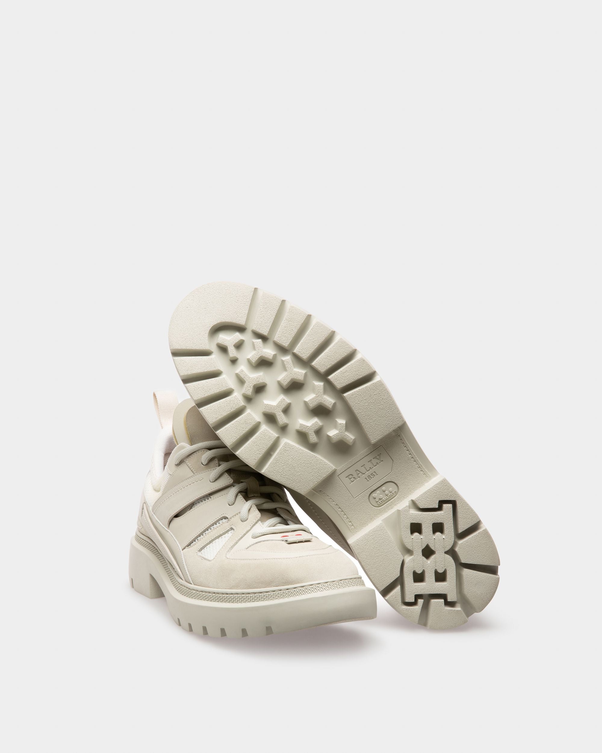 Bally Global - Vailont Leather Derbies In Dusty White - White