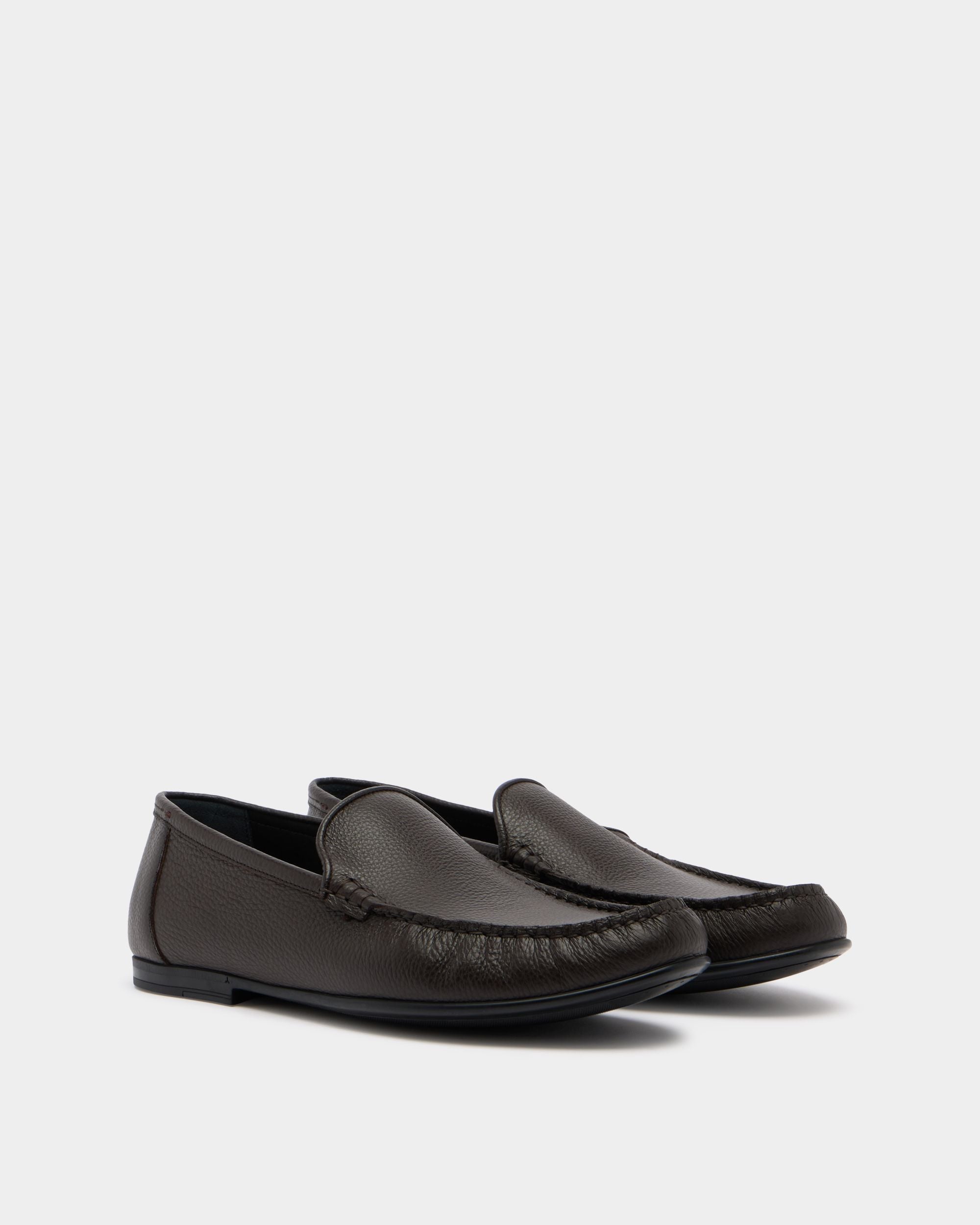 Bally Global - Mocasín Axony De Piel Granulada Marrón - Marrón