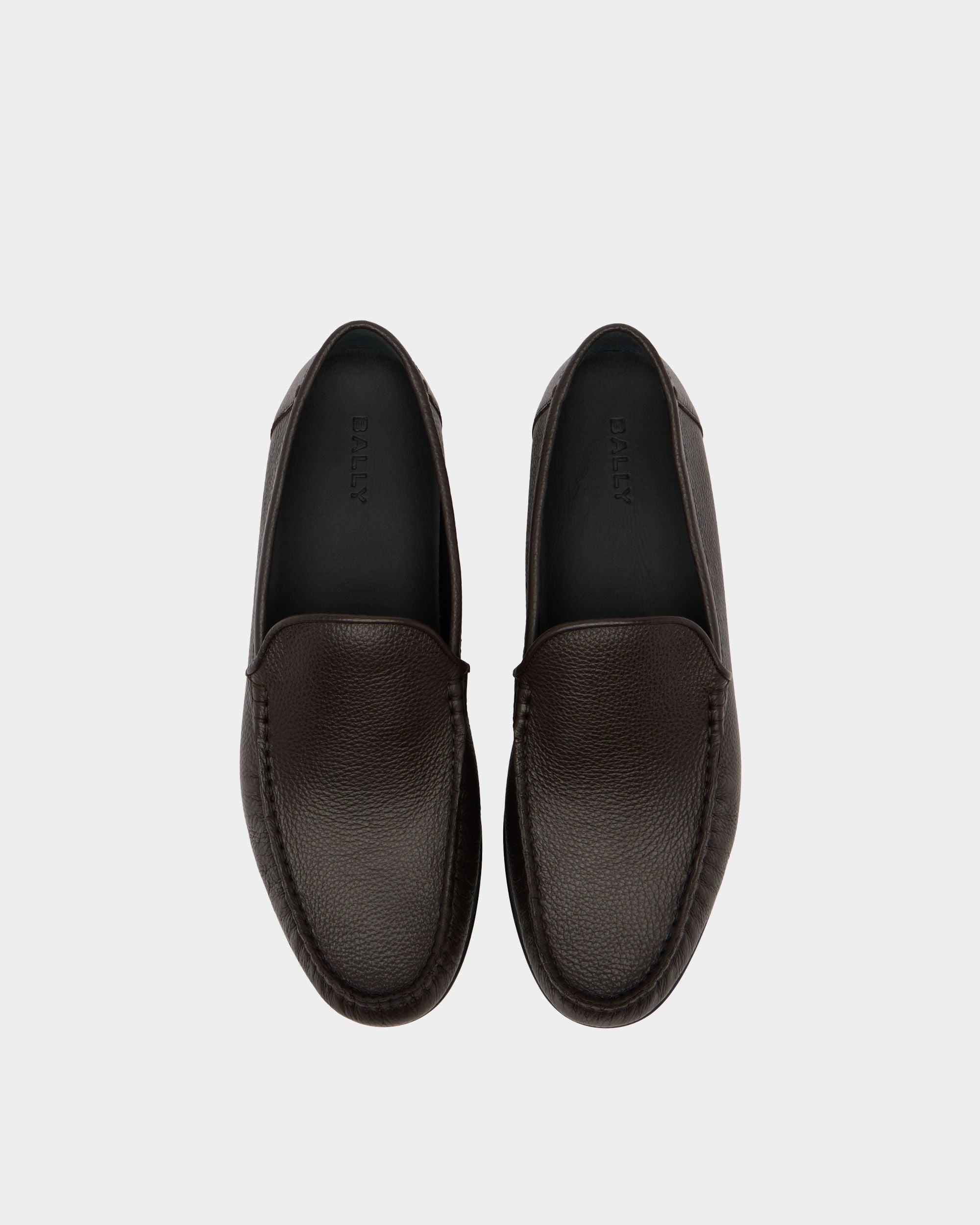 Bally Global - Mocasín Axony De Piel Granulada Marrón - Marrón