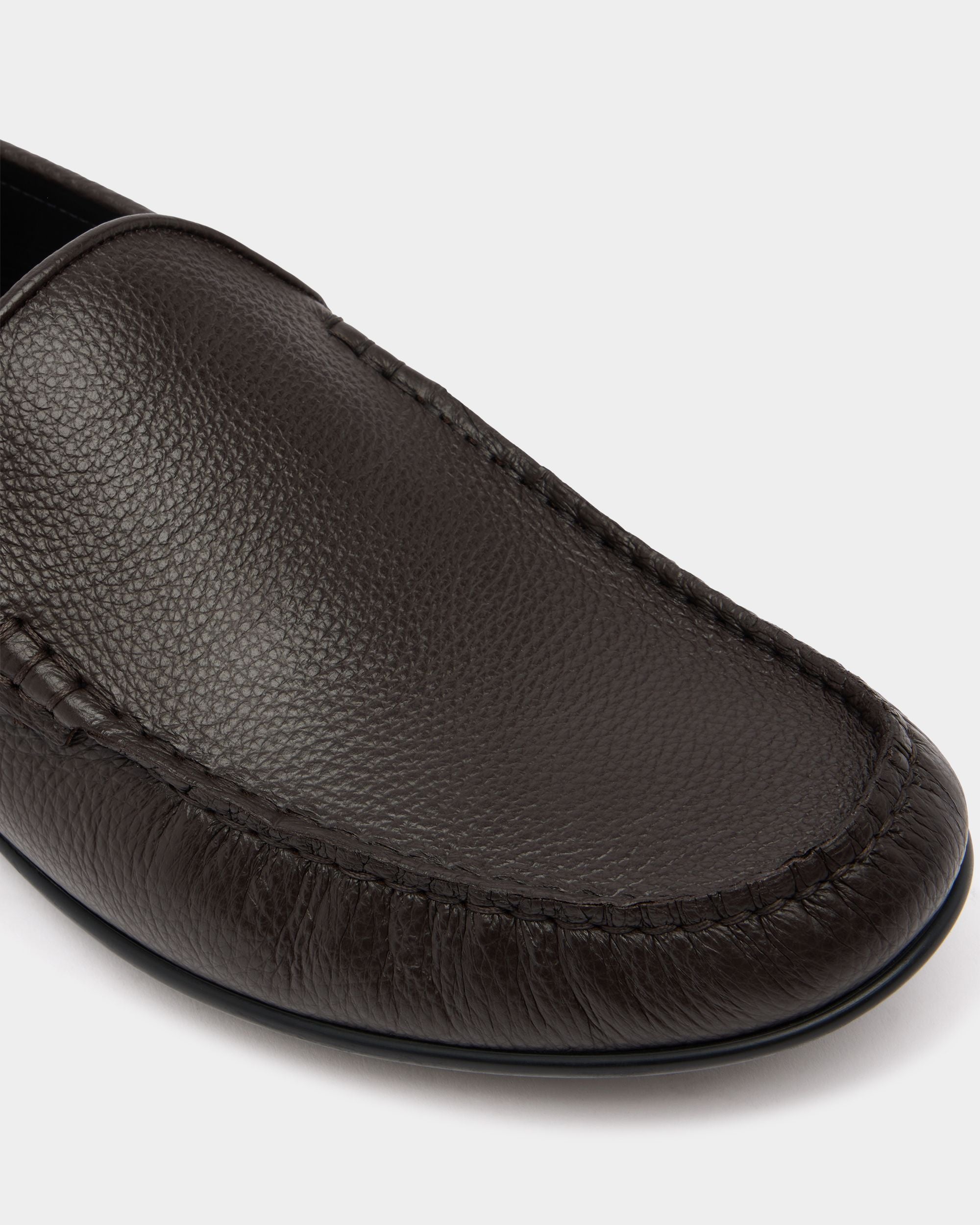 Bally Global - Mocasín Axony De Piel Granulada Marrón - Marrón