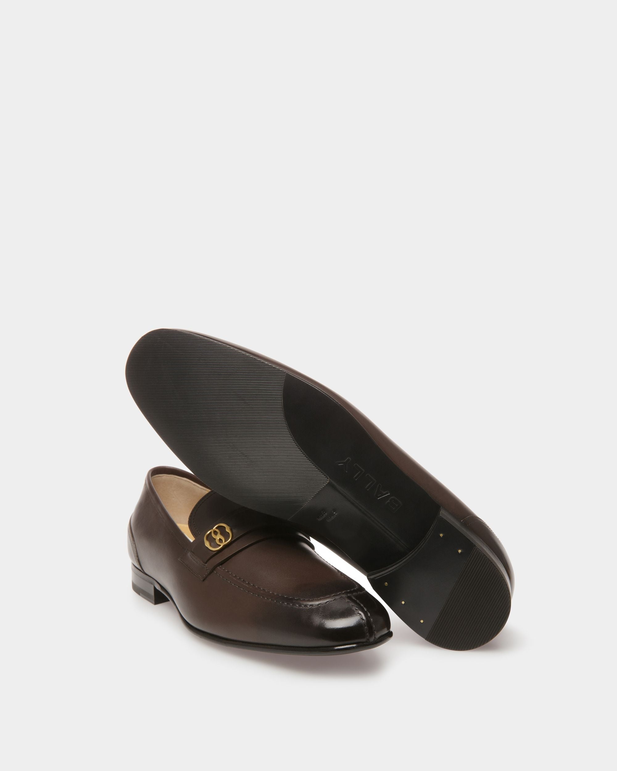 Bally Global - Mocasines Suisse De Piel Marrón - Marrón