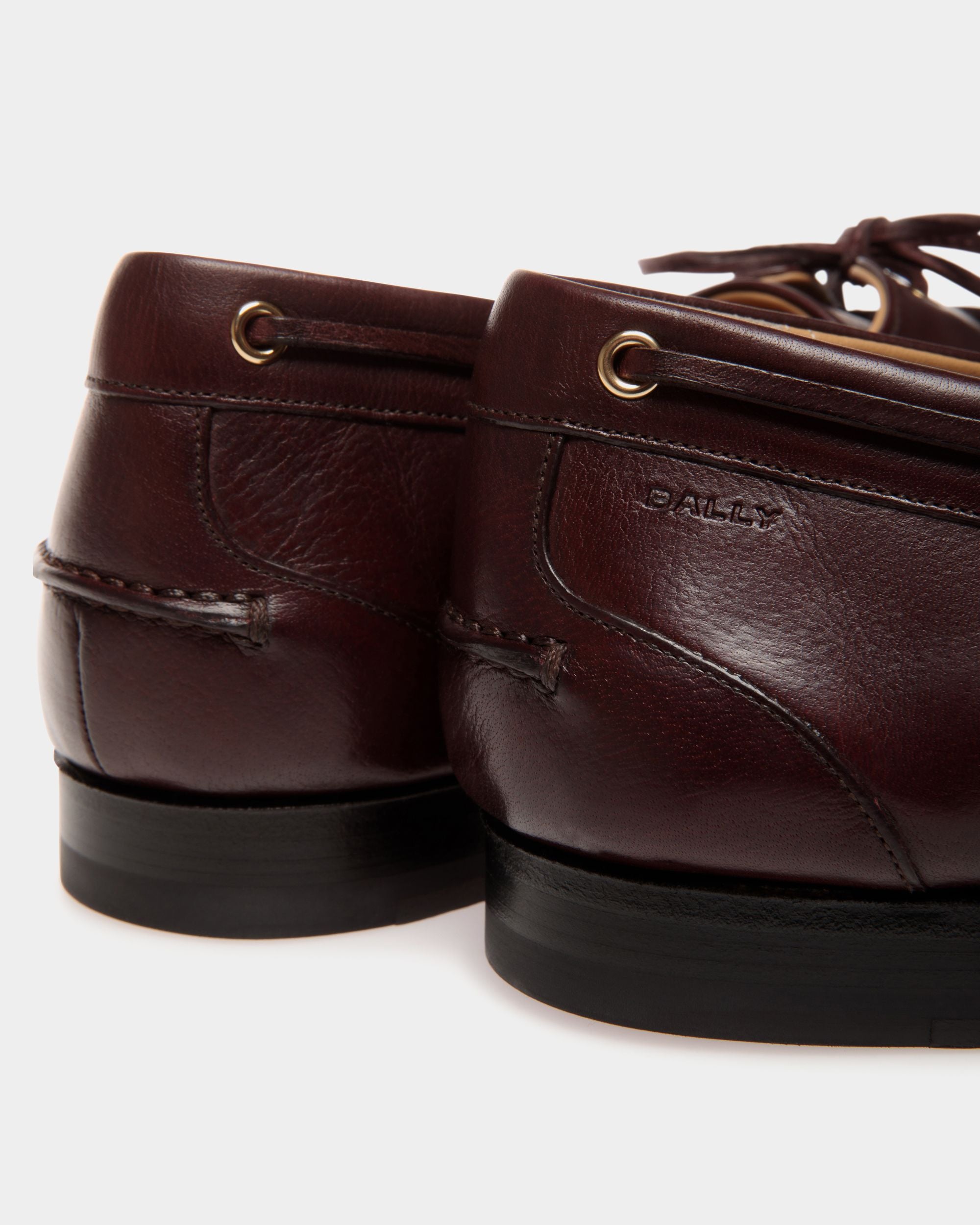 Bally Global - Mocassino Plume In Pelle Bordeaux - Bordeaux