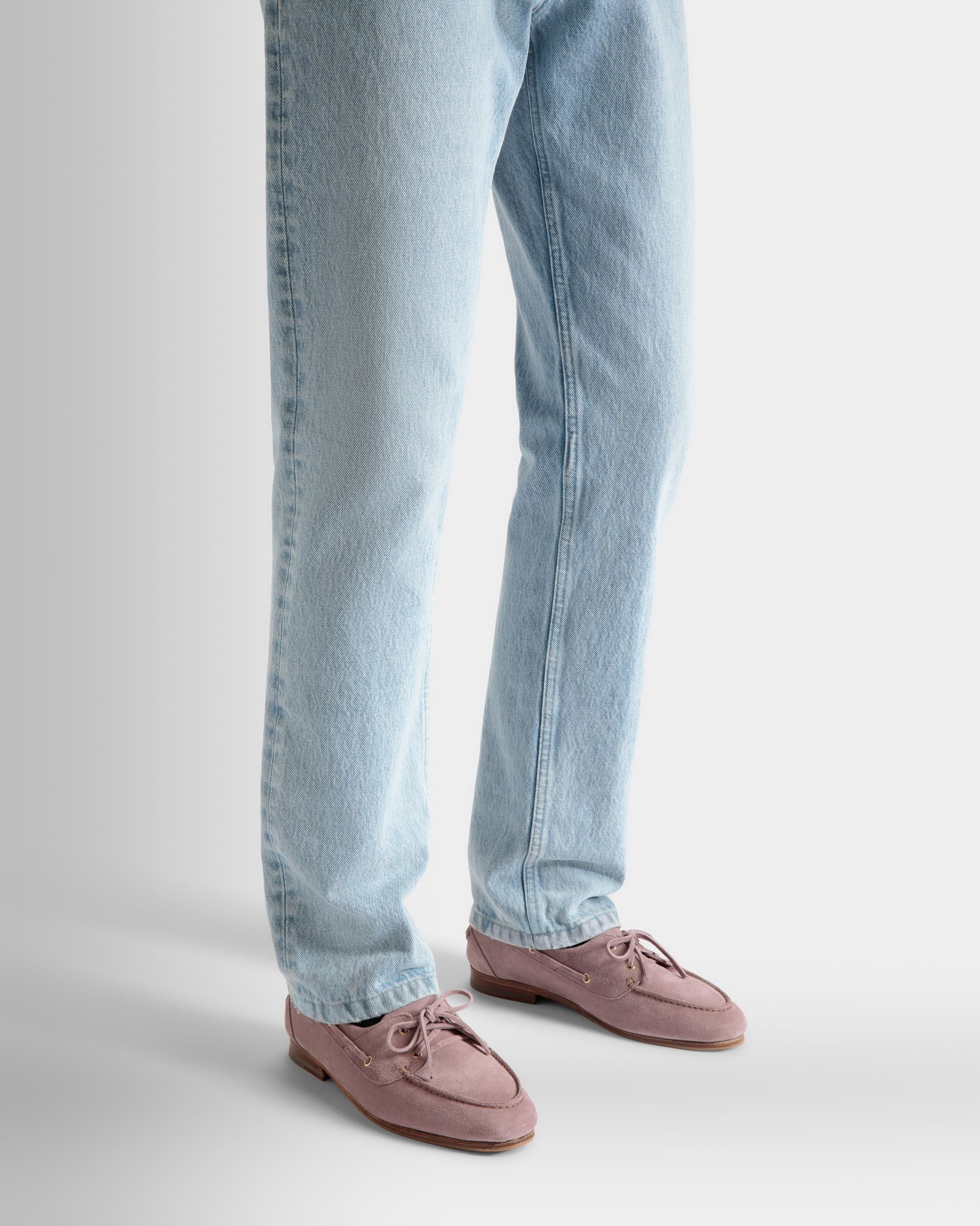 Bally Global - Plume Moccasin in Light Mauve Suede - Rose