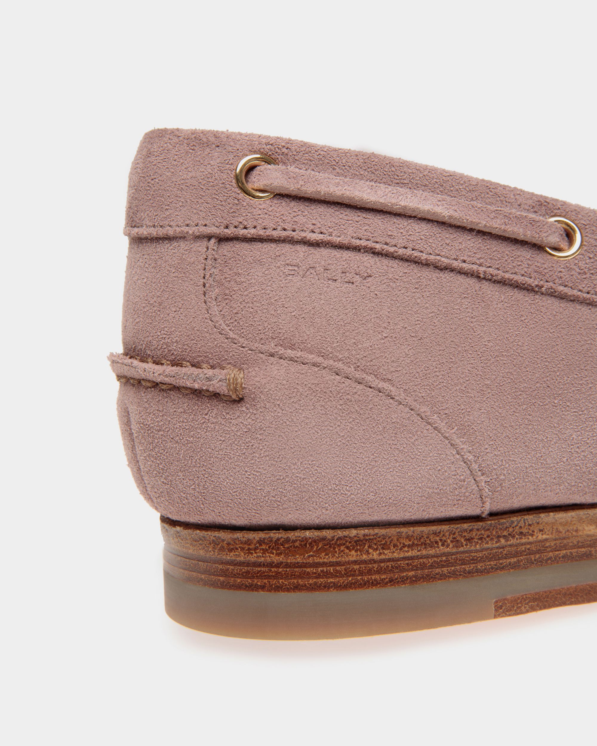 Bally Global - Plume Moccasin in Light Mauve Suede - Rose