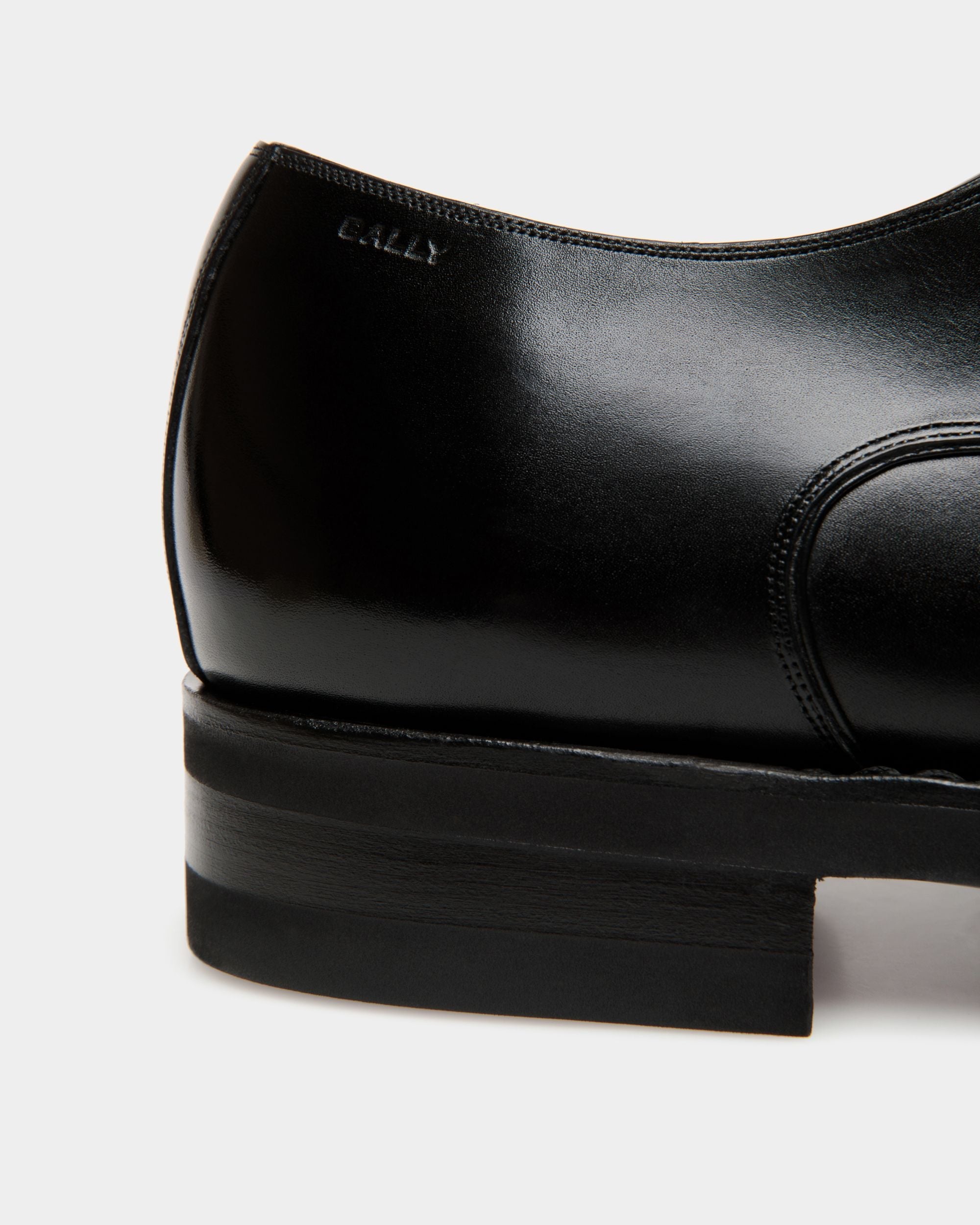 Bally Global - Zapato Derby Scribe Un De Piel Negra - Negro