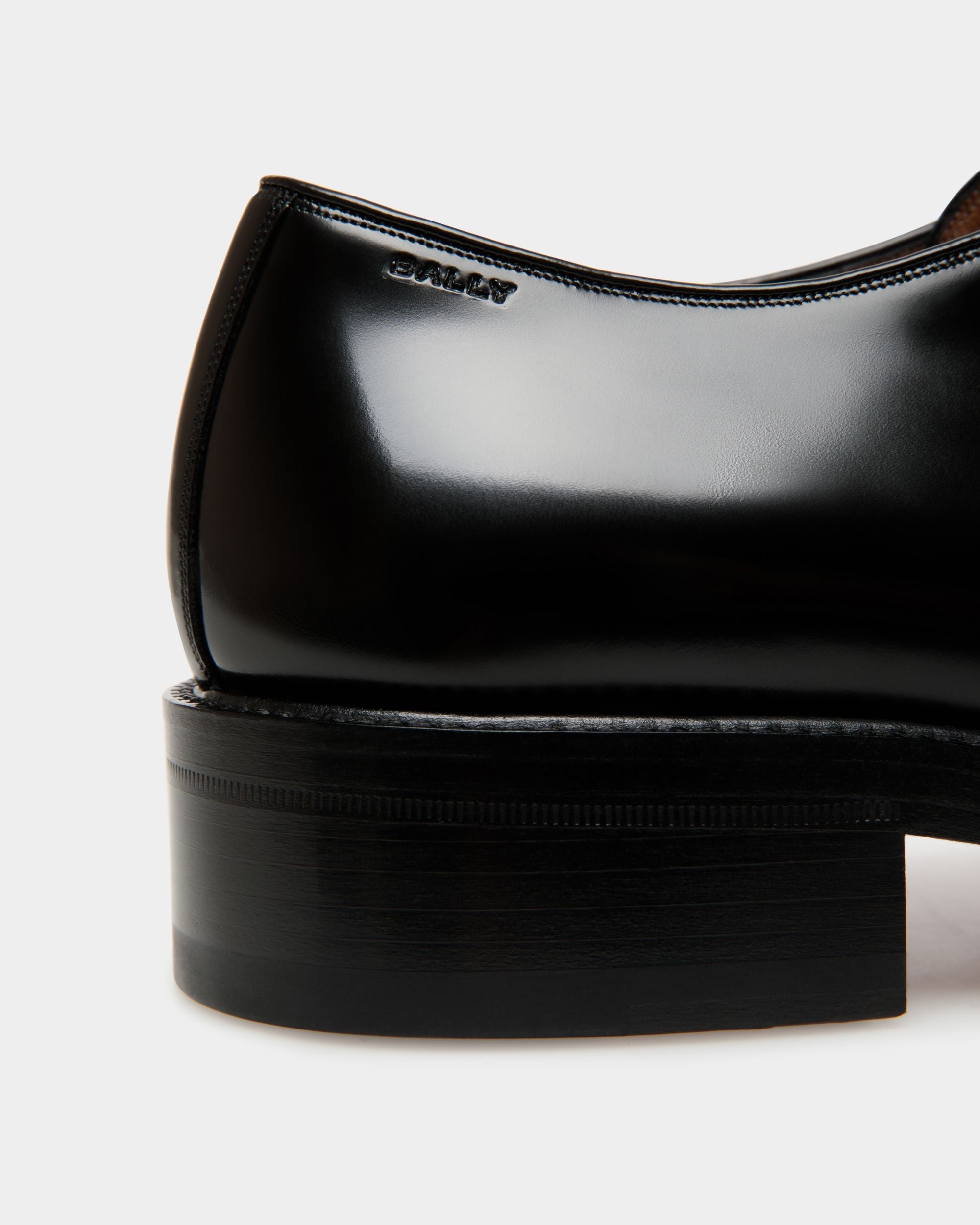 Bally Global - Derby Sockel En Cuir Noir - Noir