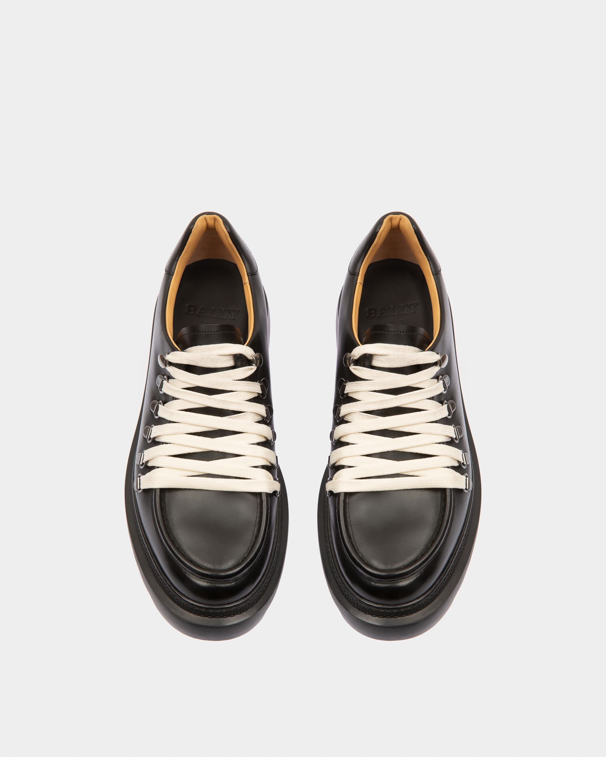Bally Global - Varshal Leather Derbies In Black - Black