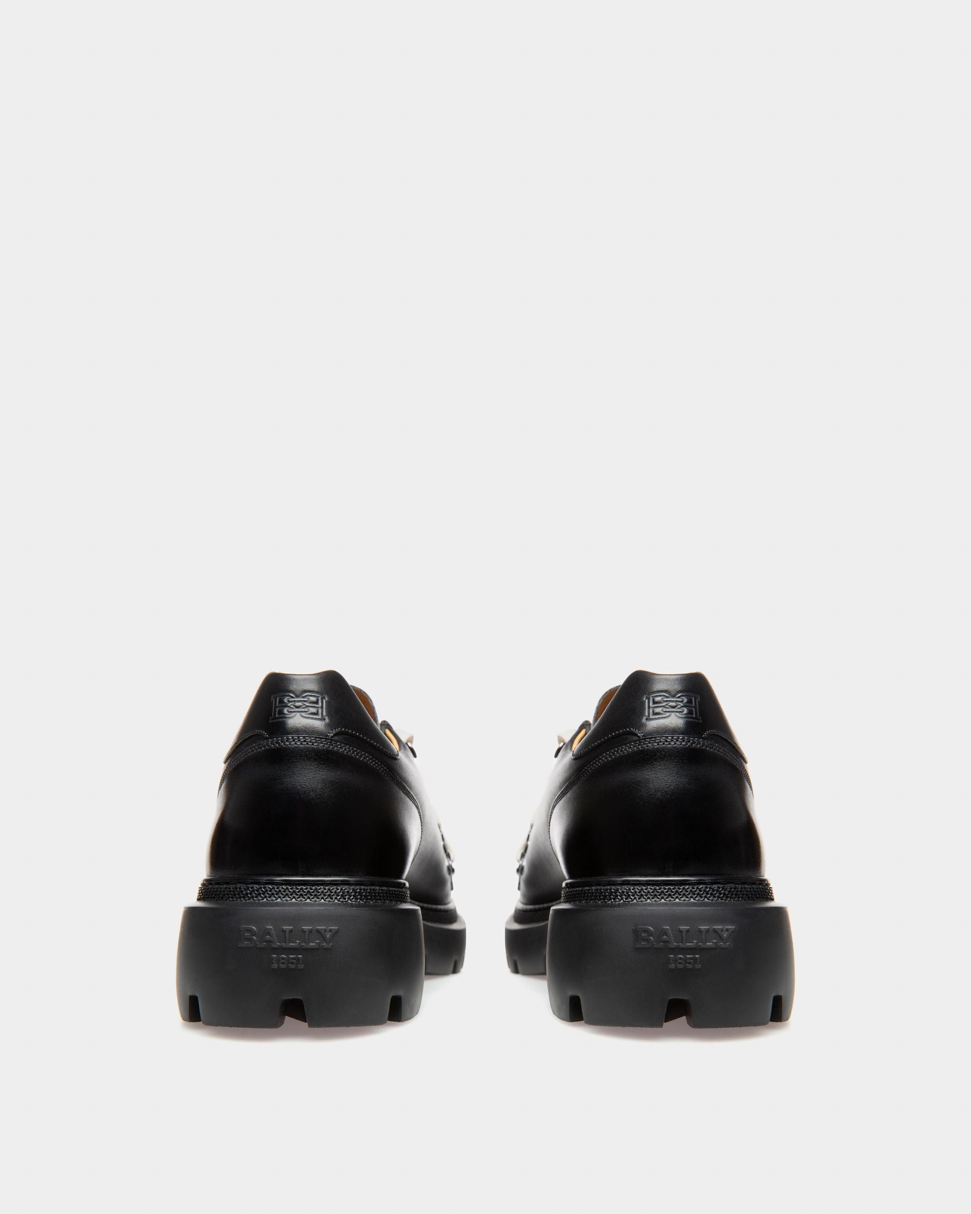 Bally Global - Varshal Leather Derbies In Black - Black