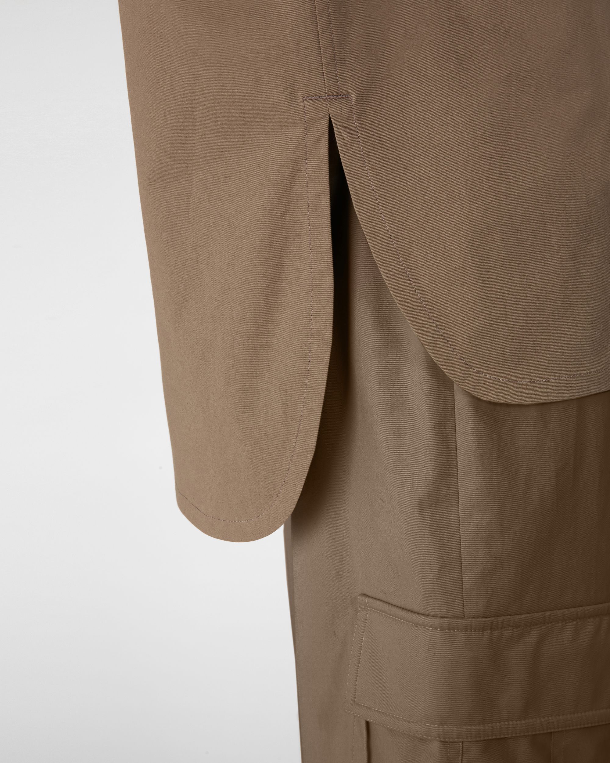 Bally Global - Stretch Cotton Shirt In Taupe - Beige