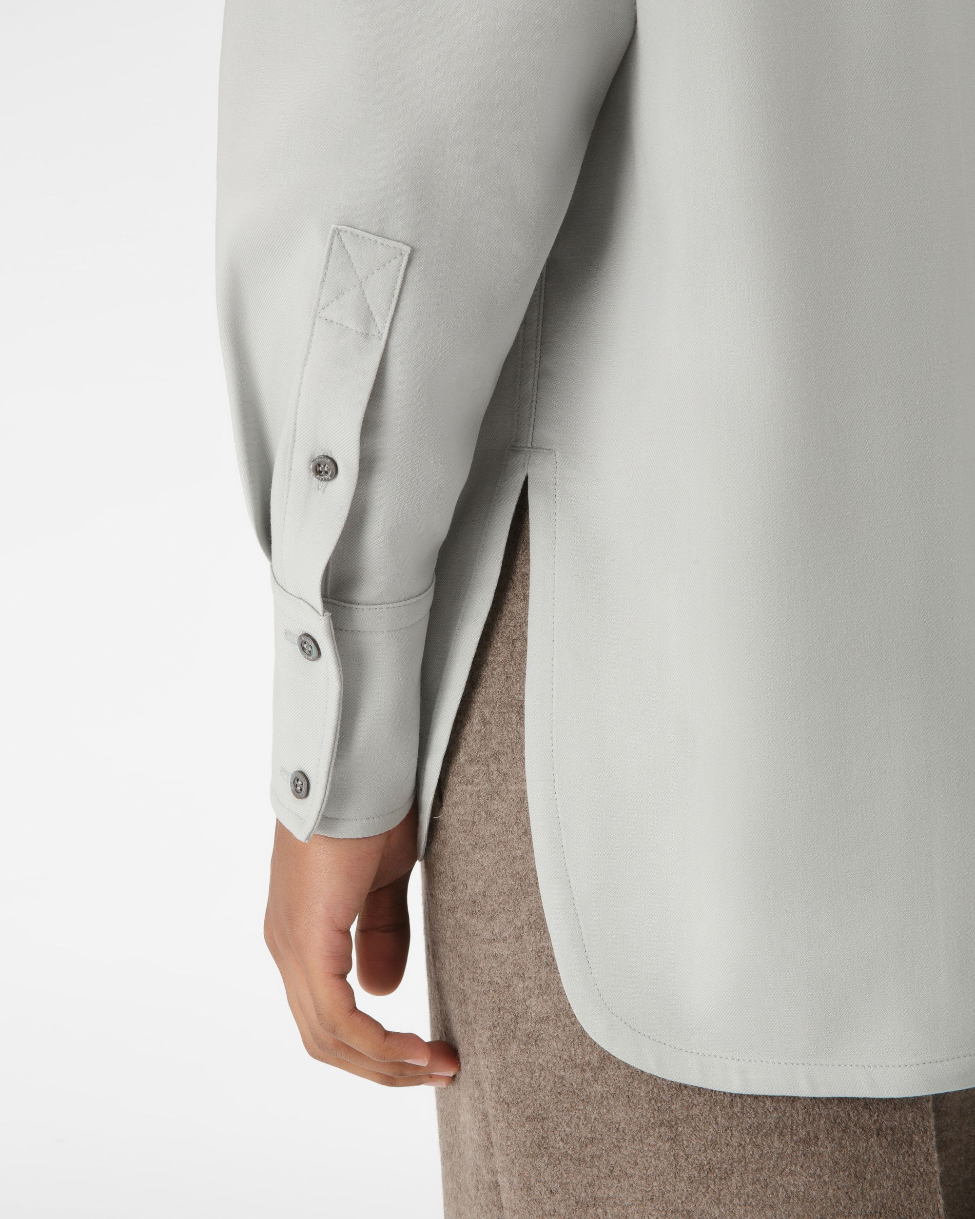 Bally Global - Wool Shirt In Light Blue - Blue