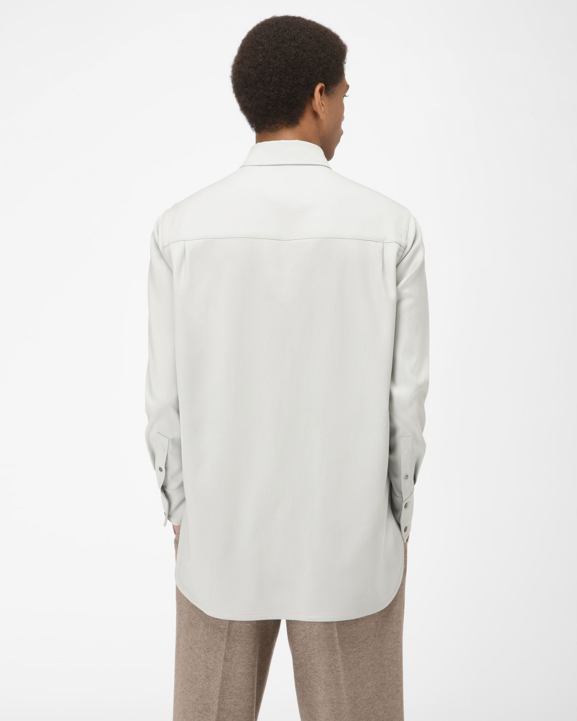 Bally Global - Wool Shirt In Light Blue - Blue
