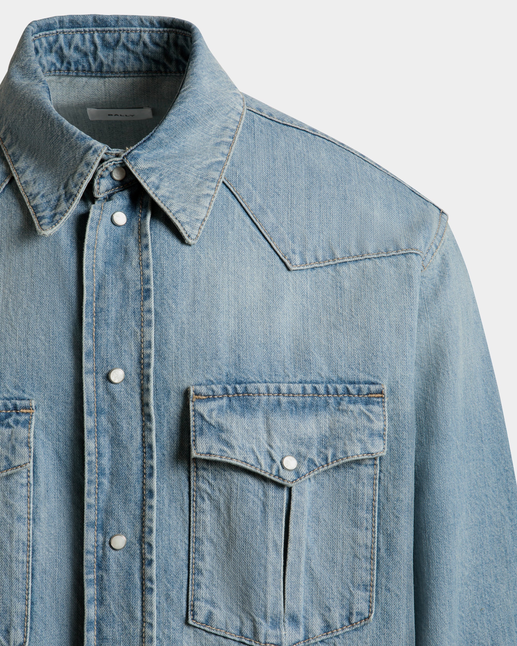 Bally Global - Denim Shirt in Blue Cotton - Blue