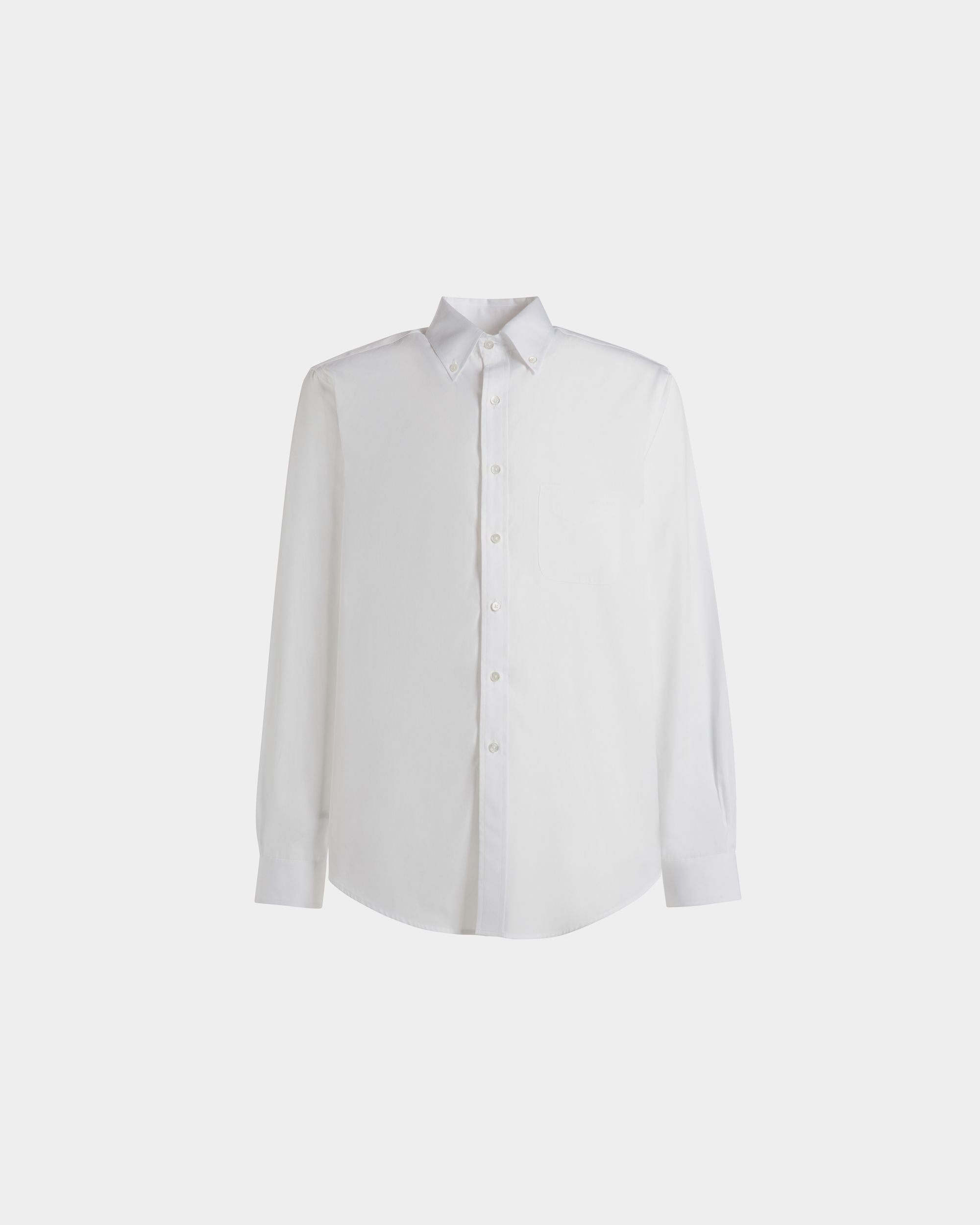 Bally Global - Shirt in White Fil-à-Fil Cotton - White
