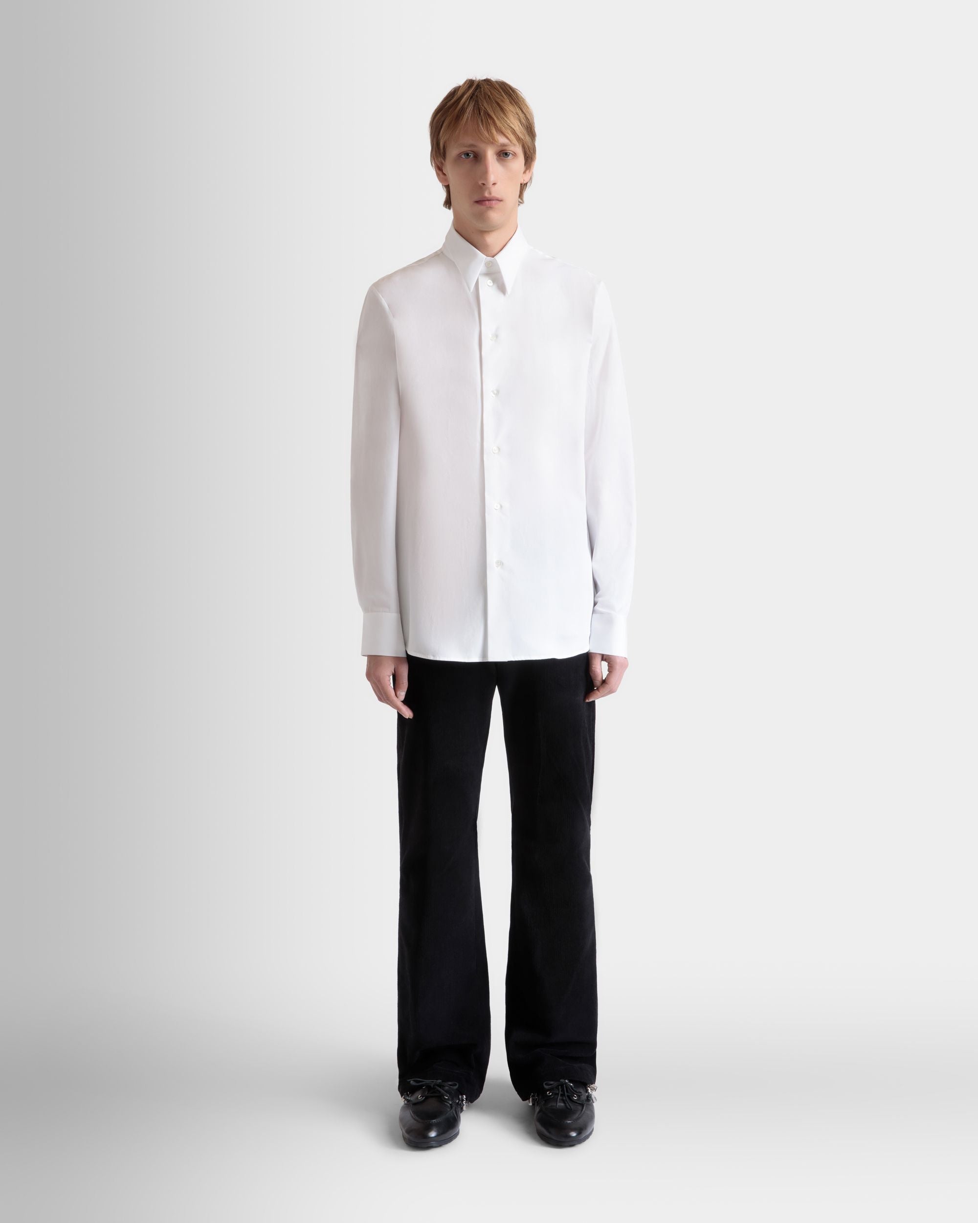 Bally Global - Camisa De Manga Larga De Algodón Blanco - Blanco