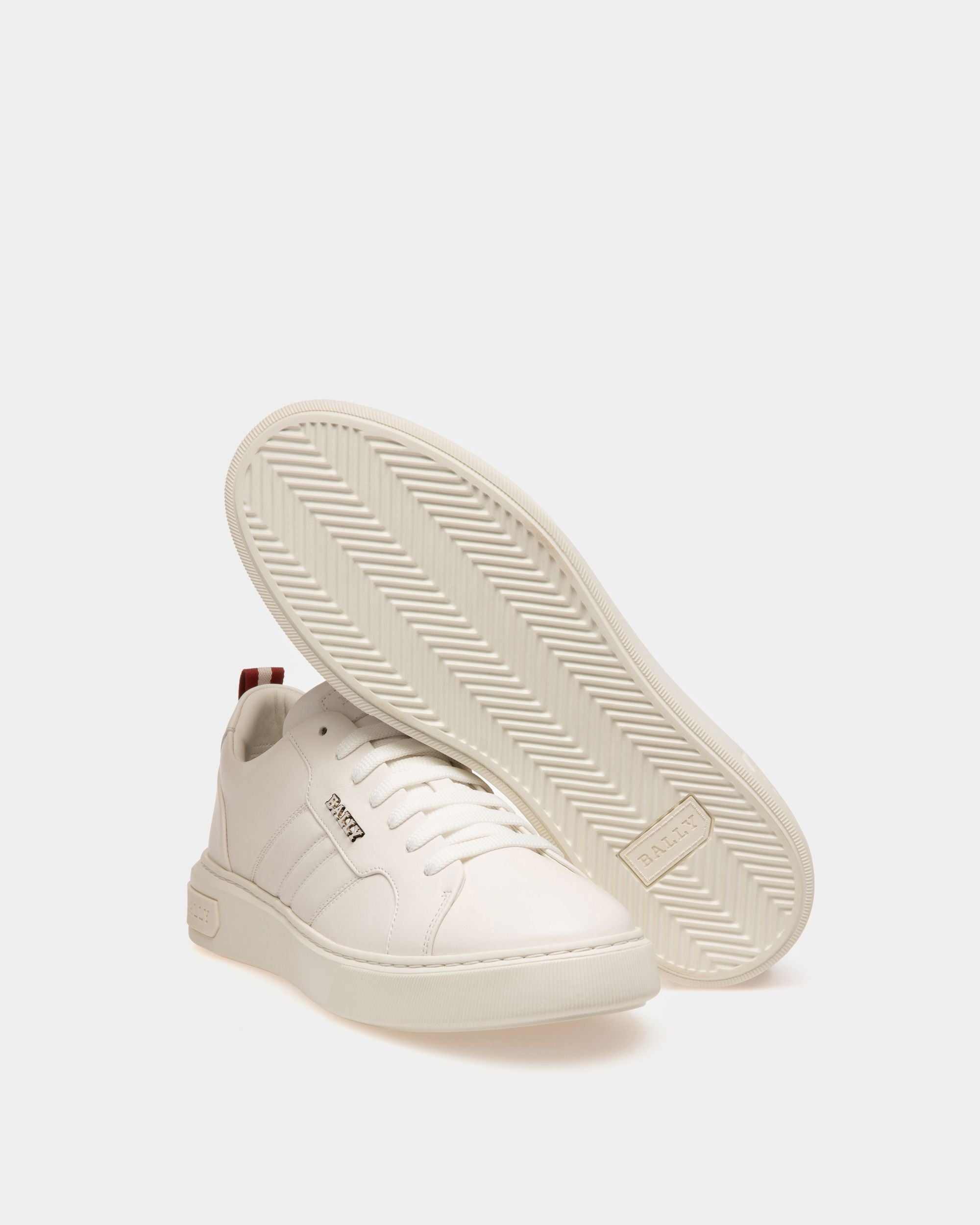 Bally Global - Maxim Sneakers En Cuir Blanc - Blanc