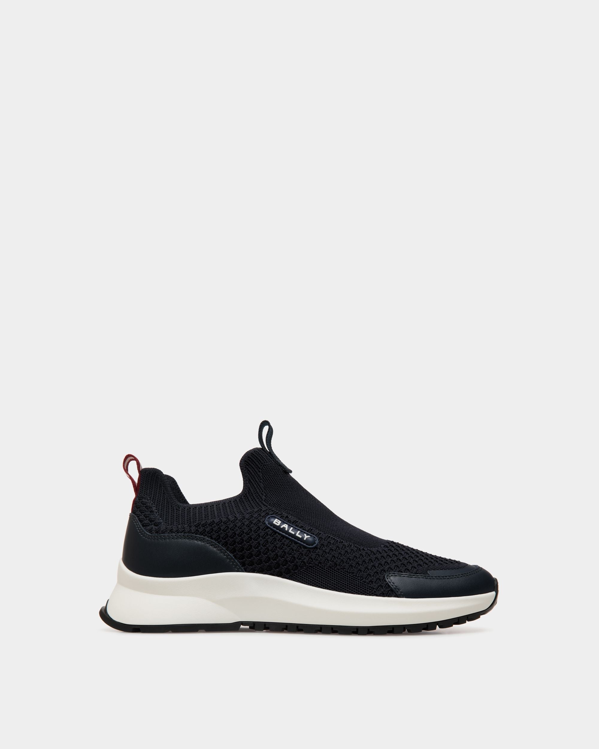 Bally Global - Outline Sneaker In Navy Blue Knit - Blue