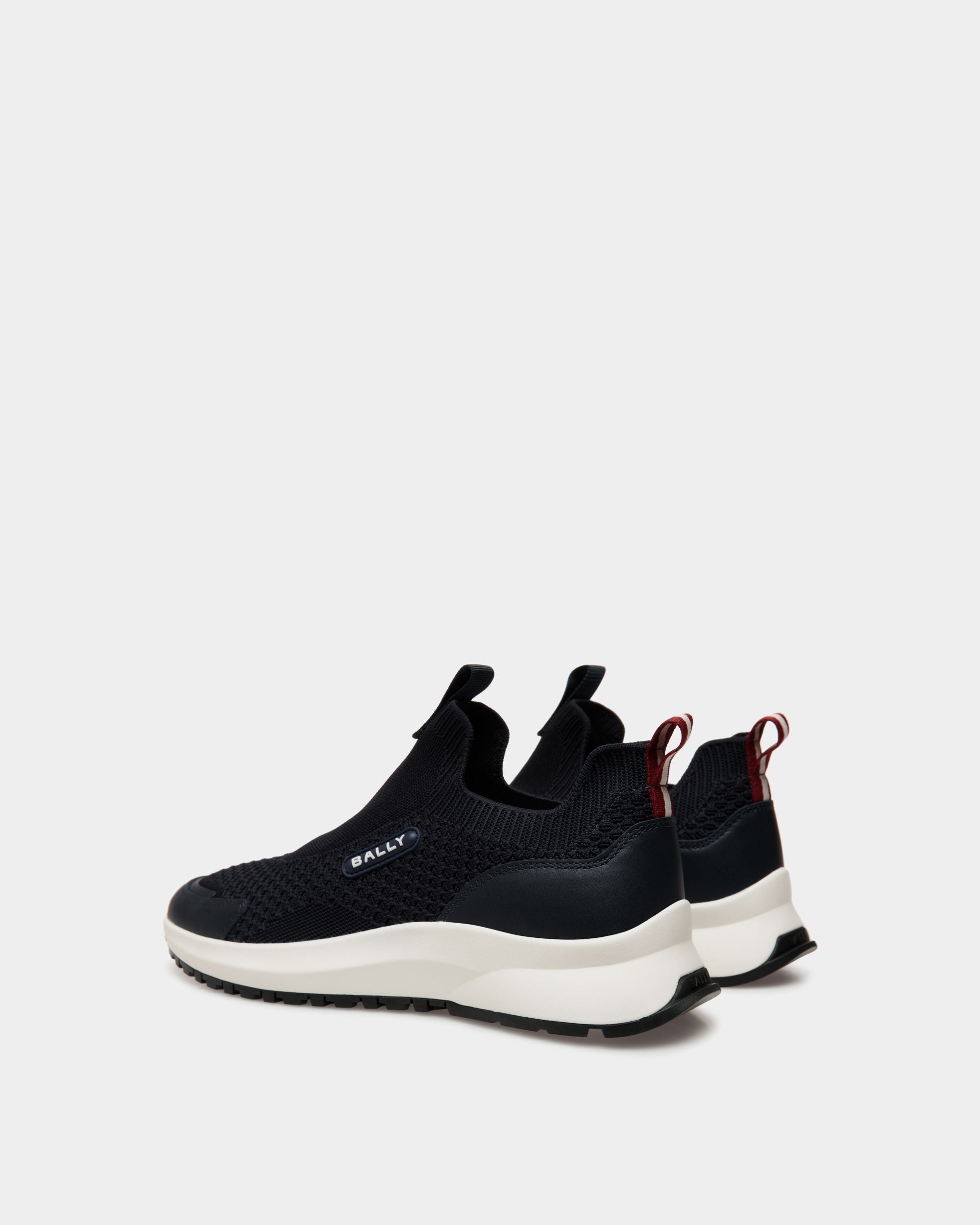 Bally Global - Outline Sneaker In Navy Blue Knit - Blue