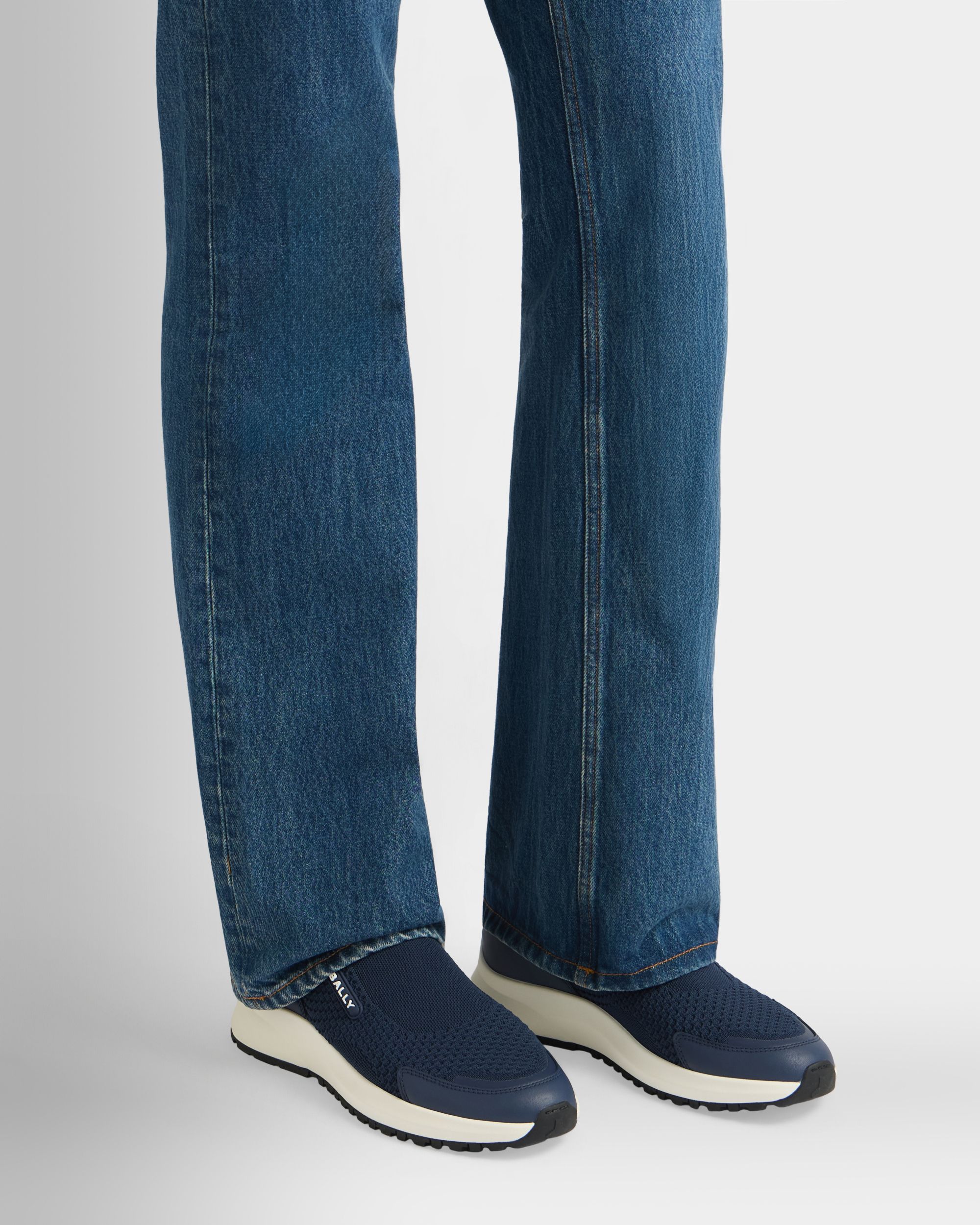 Bally Global - Zapatilla Outline De Tejido Navy Blue - Azul