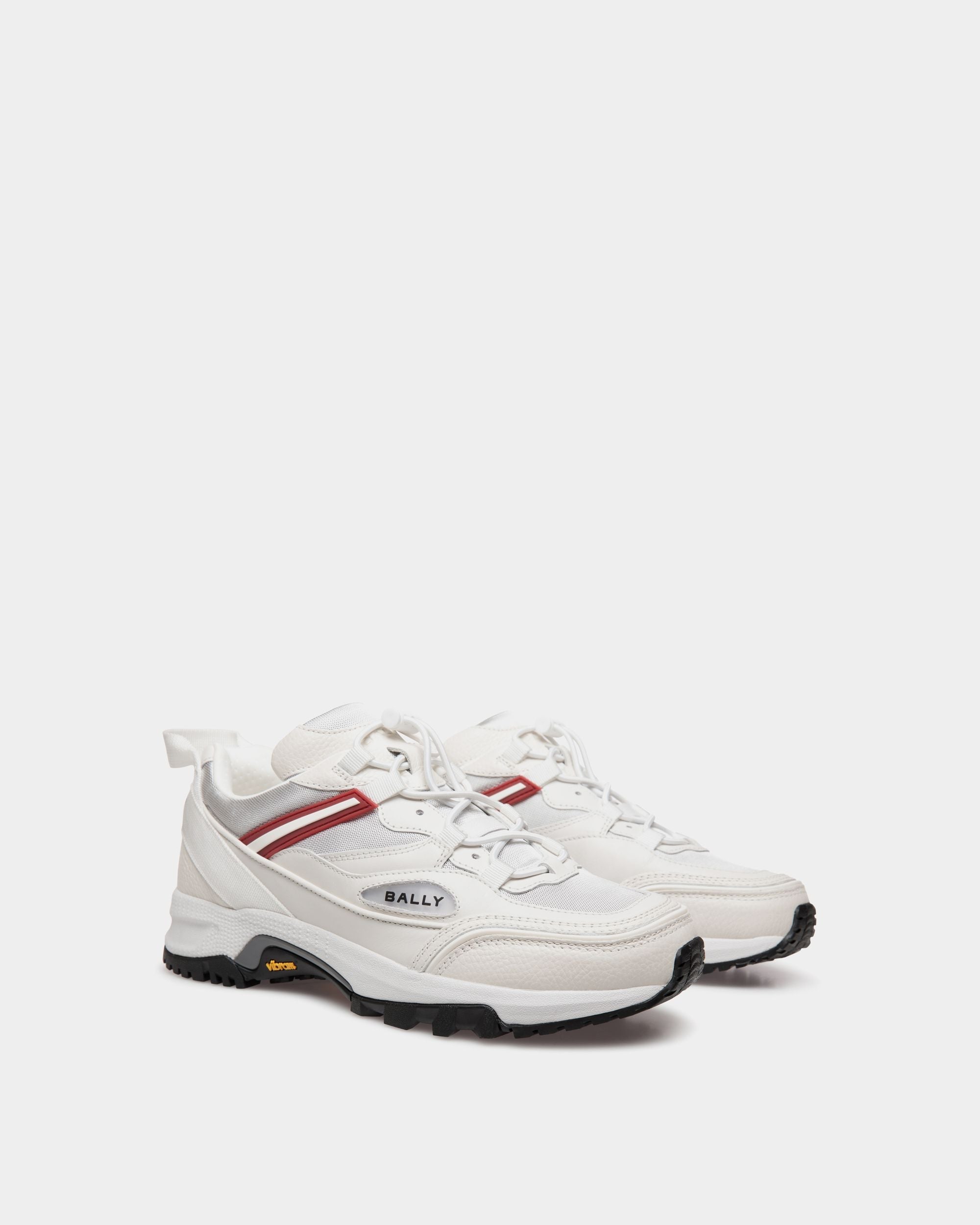 Bally Global - Sneaker Faster En Cuir Et Nylon Blancs - Blanc