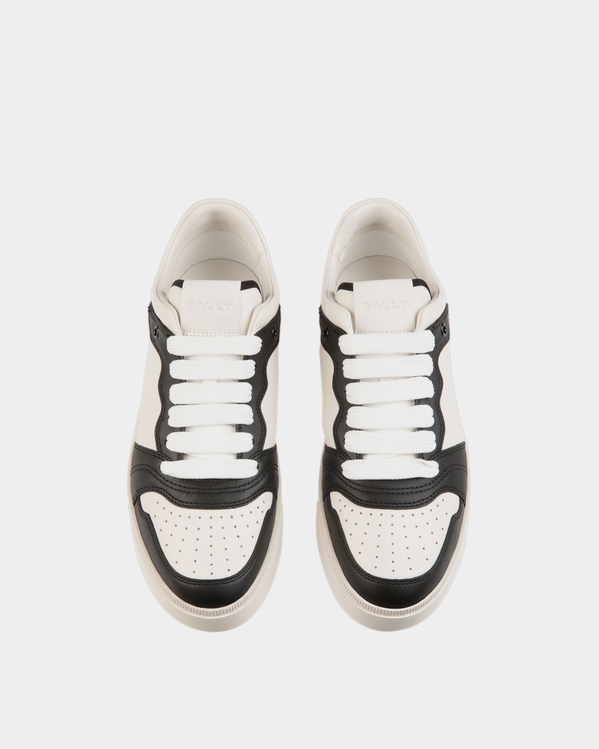 Bally Global - Zapatilla Raise De Piel Blanca Y Negra - Multicolor