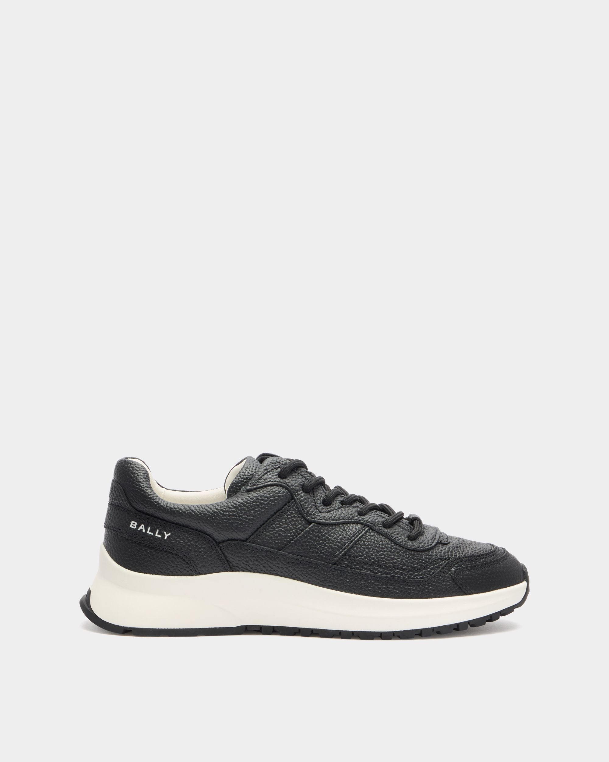 Bally Global - Sneaker Outline En Cuir Grainé Noir - Noir