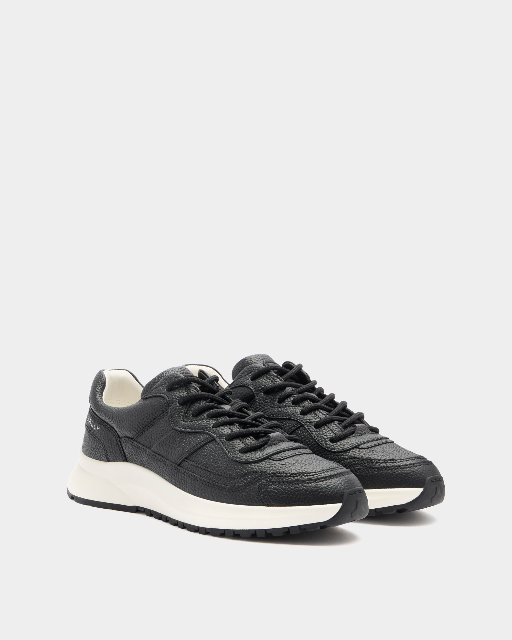 Bally Global - Sneaker Outline En Cuir Grainé Noir - Noir