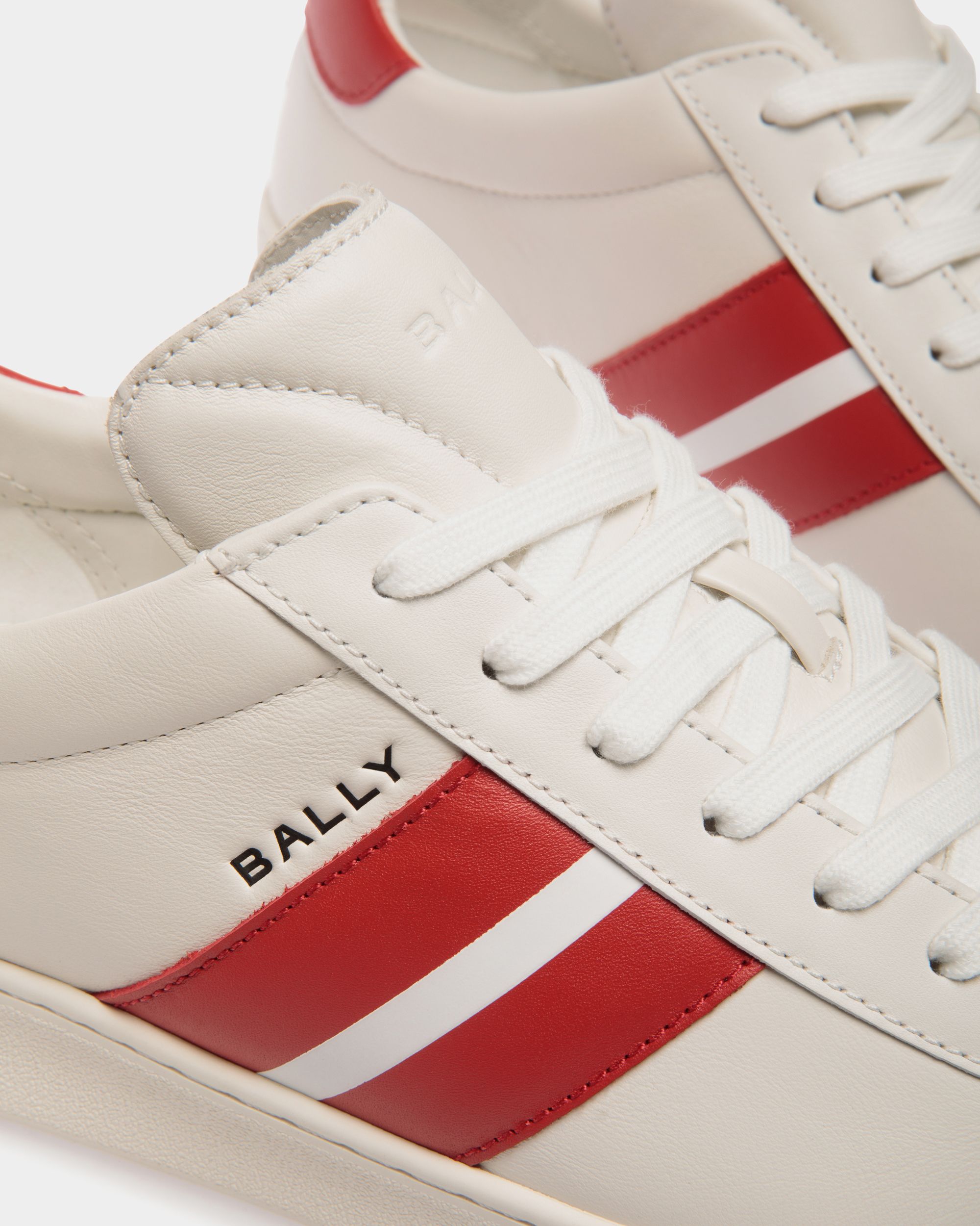 Bally Global - Tennis Sneaker In White Leather - White