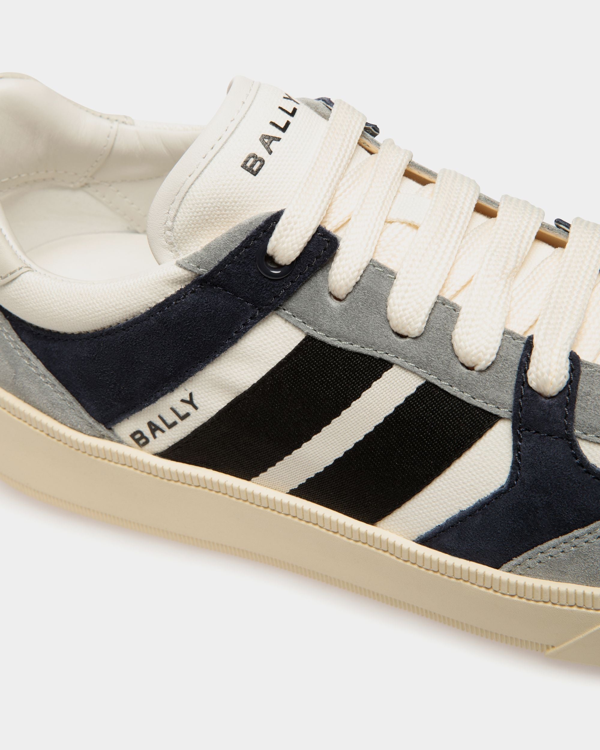 Bally Global - Zapatilla Raise De Piel Y Algodón Light Grey - Gris