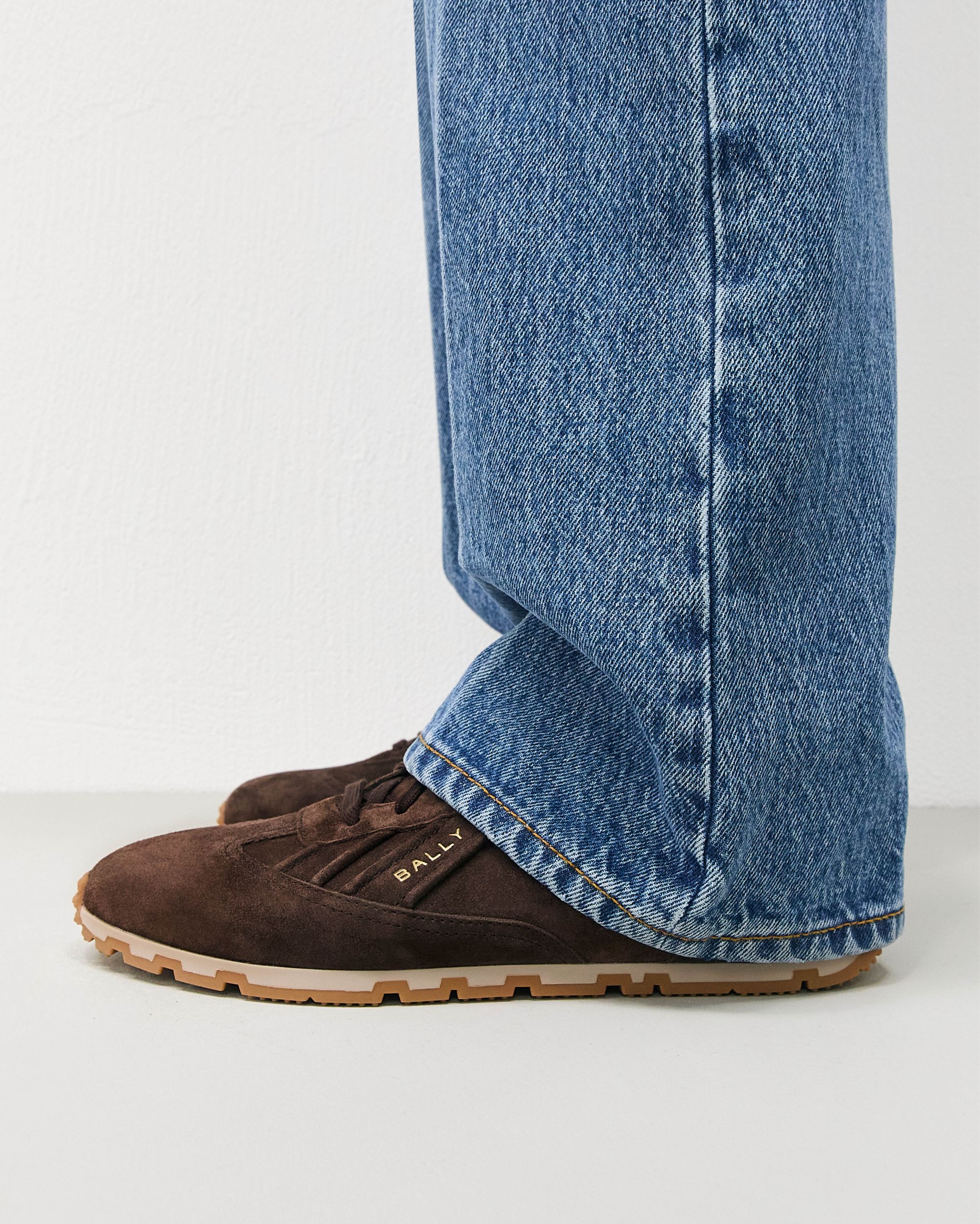Bally Global - Sneaker Quarry En Daim Ebano - Marron