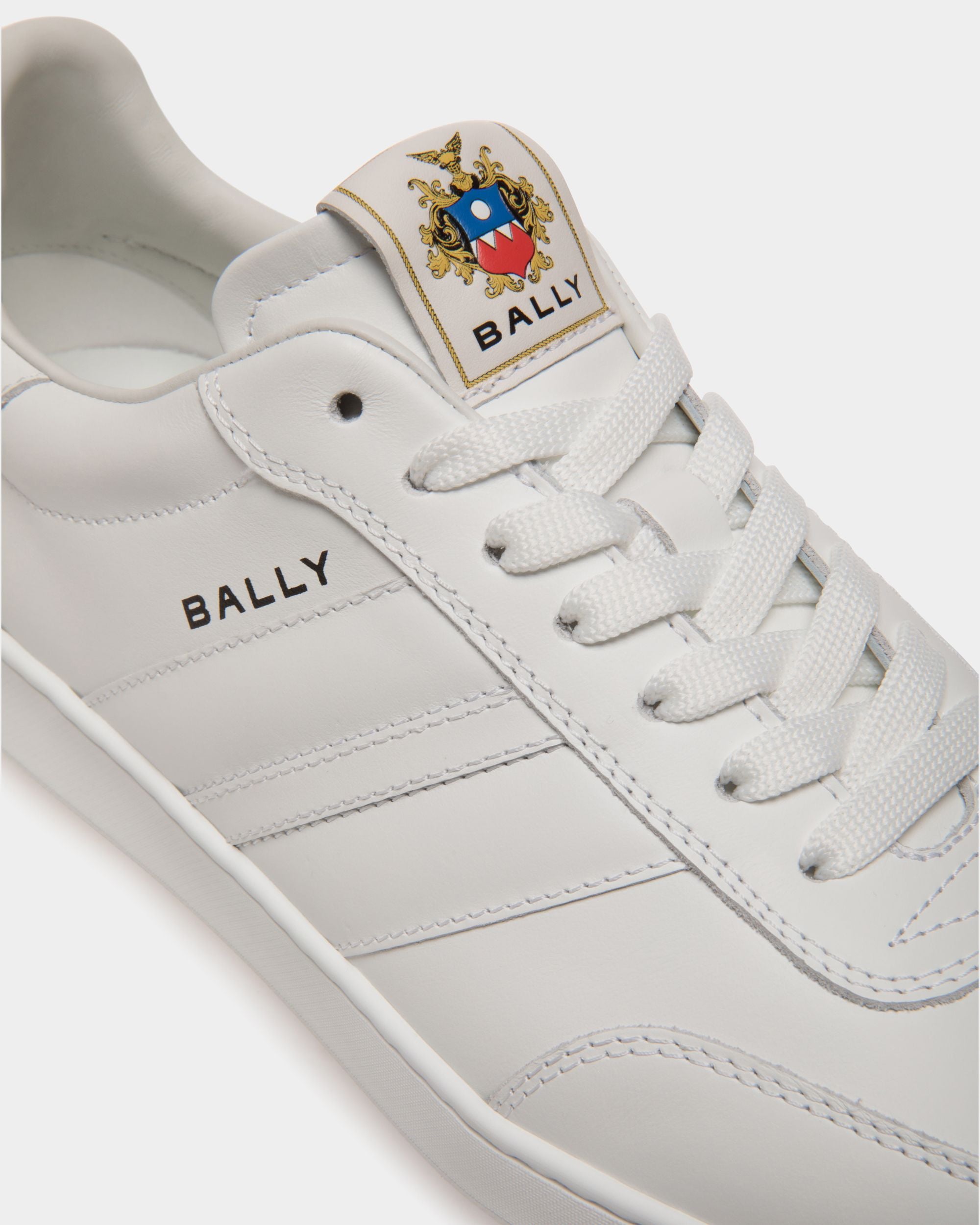 Bally Global - Retro Crest Sneaker in White Leather - White