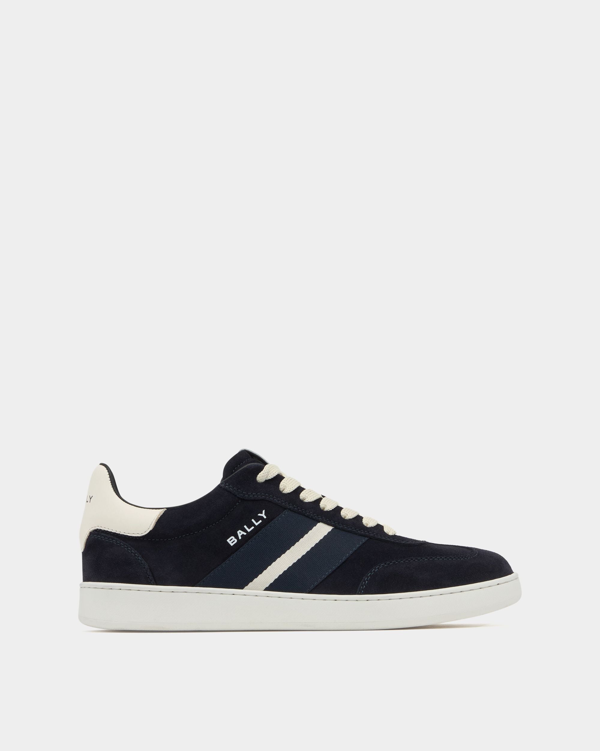 Bally Global - Zapatilla Retro Crest De Ante Navy Blue - Verde
