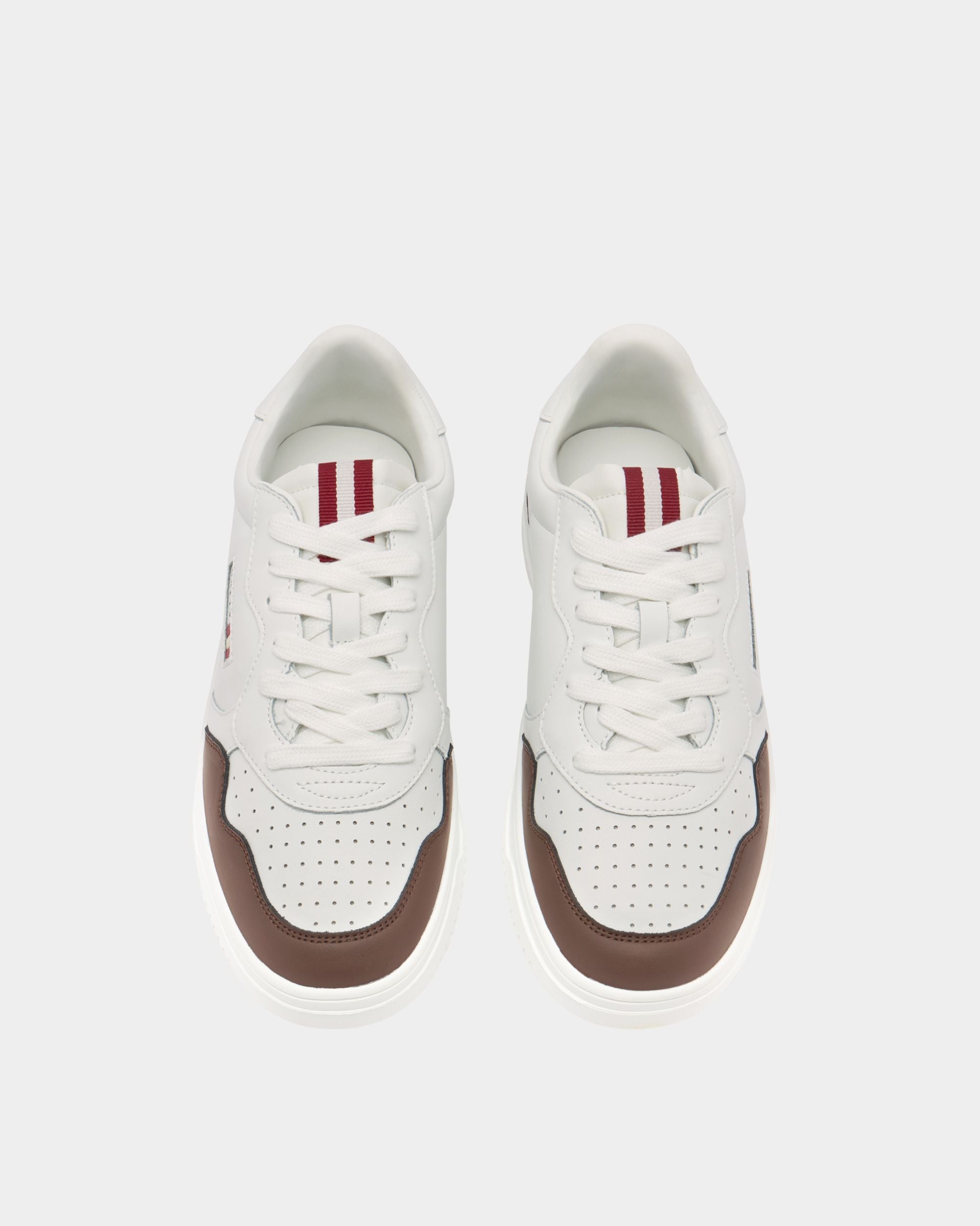 Bally Global - Jasper Sneaker in White and Brown Leather - Brown