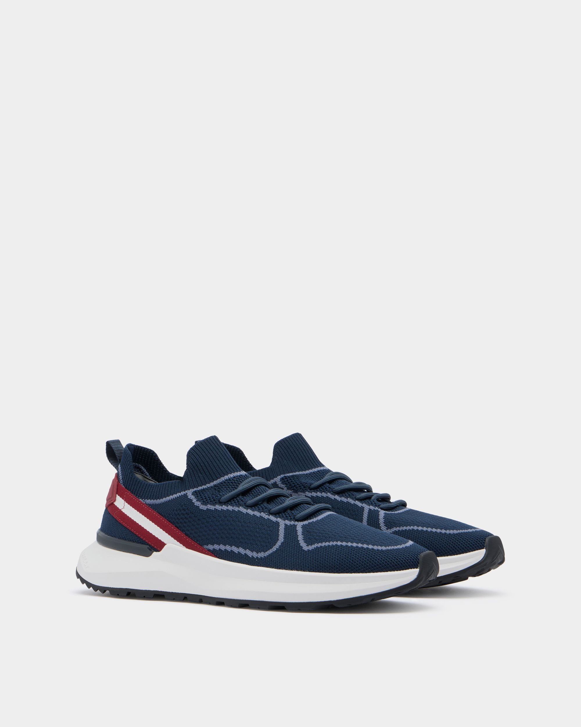 Bally Global - Sylen Sneaker in Navy Blue Fabric - Blue