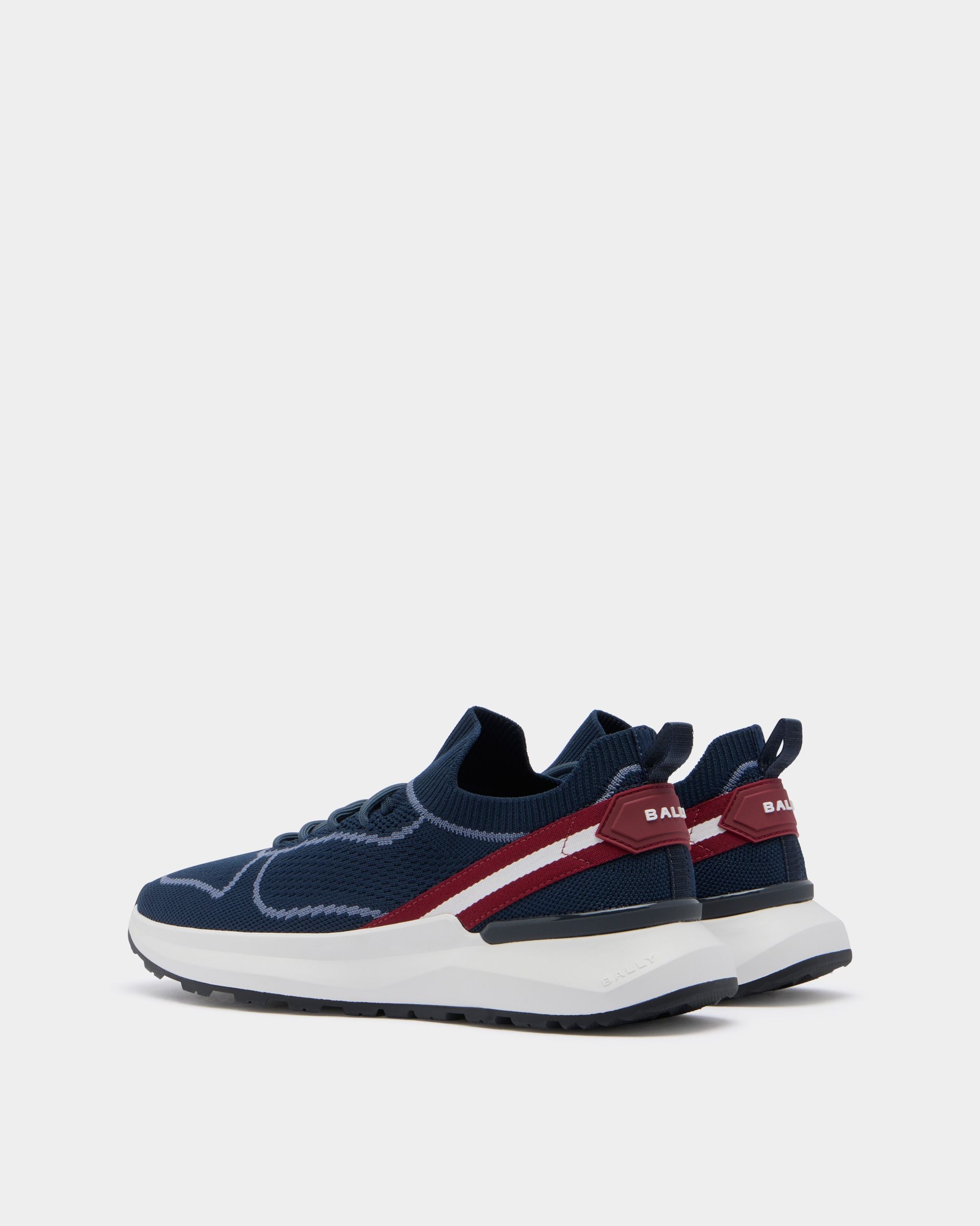 Bally Global - Sylen Sneaker in Navy Blue Fabric - Blue