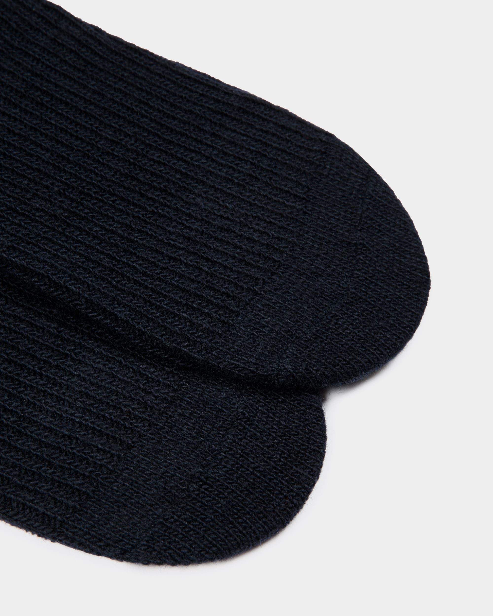 Bally Global - Adrien Brody Travel Collection Socks In Navy Blue Wool Blend - Blue