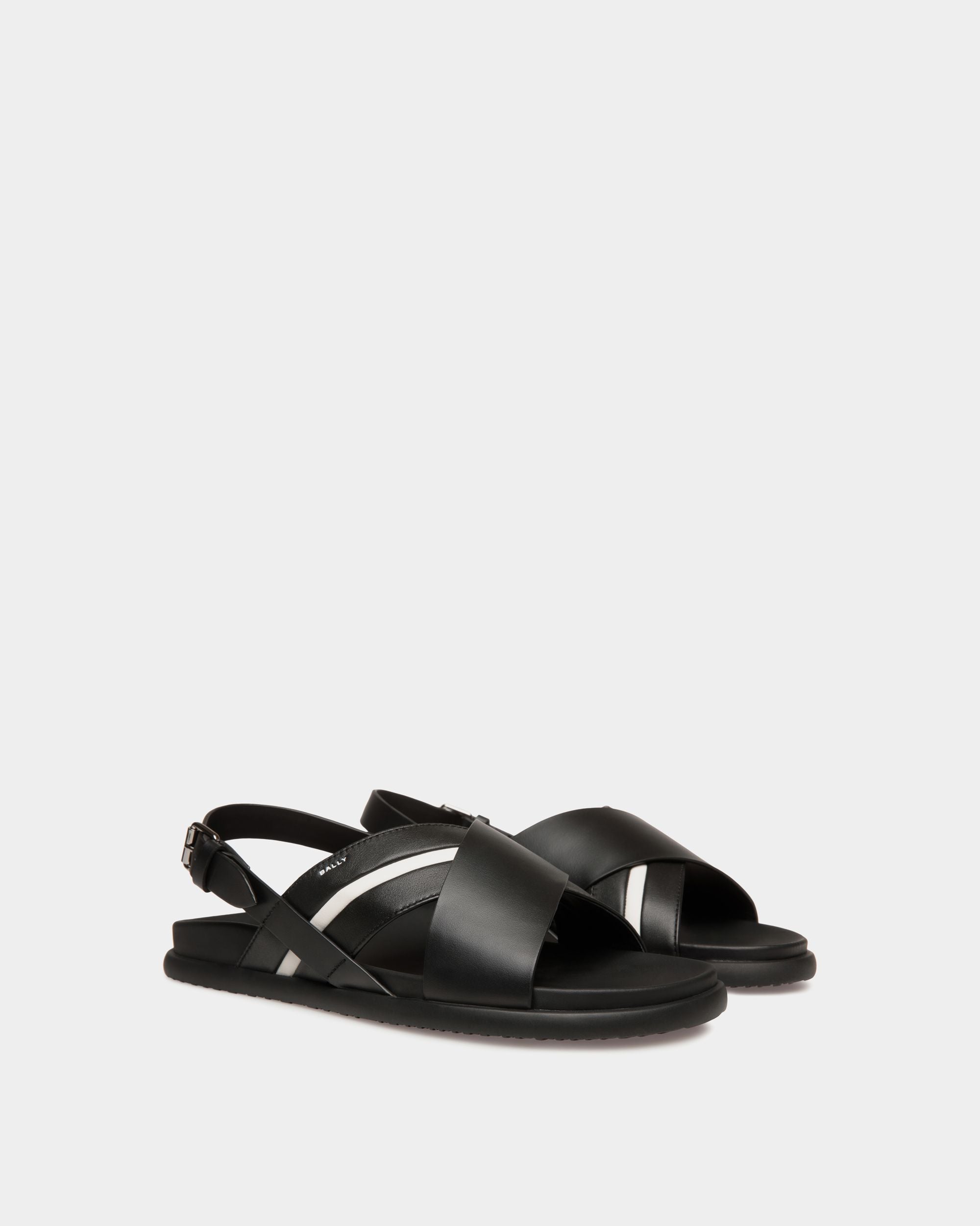 Bally Global - Newport Sandal in Black Leather - Black