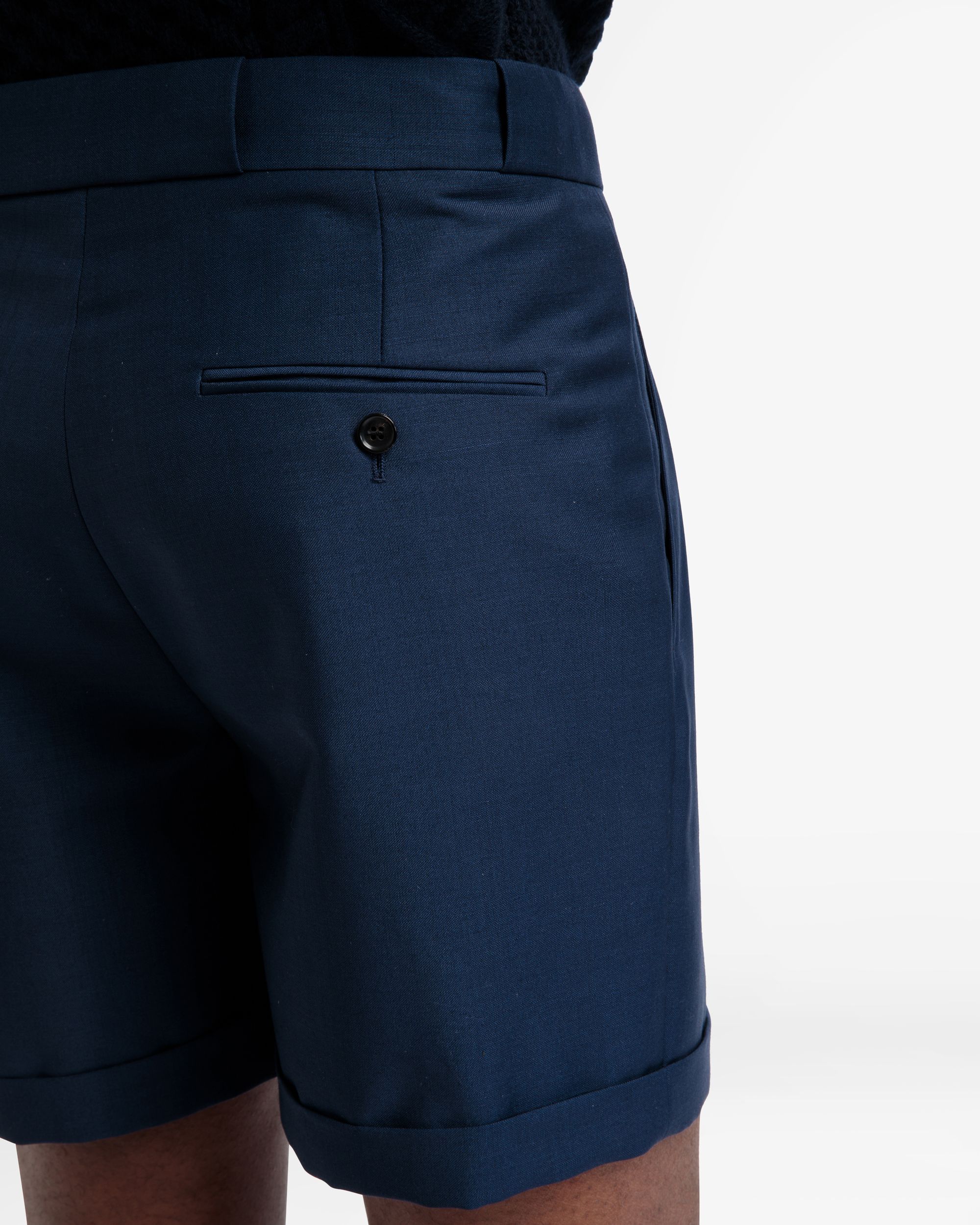 Bally Global - Bermuda Shorts In Navy Wool - Blue